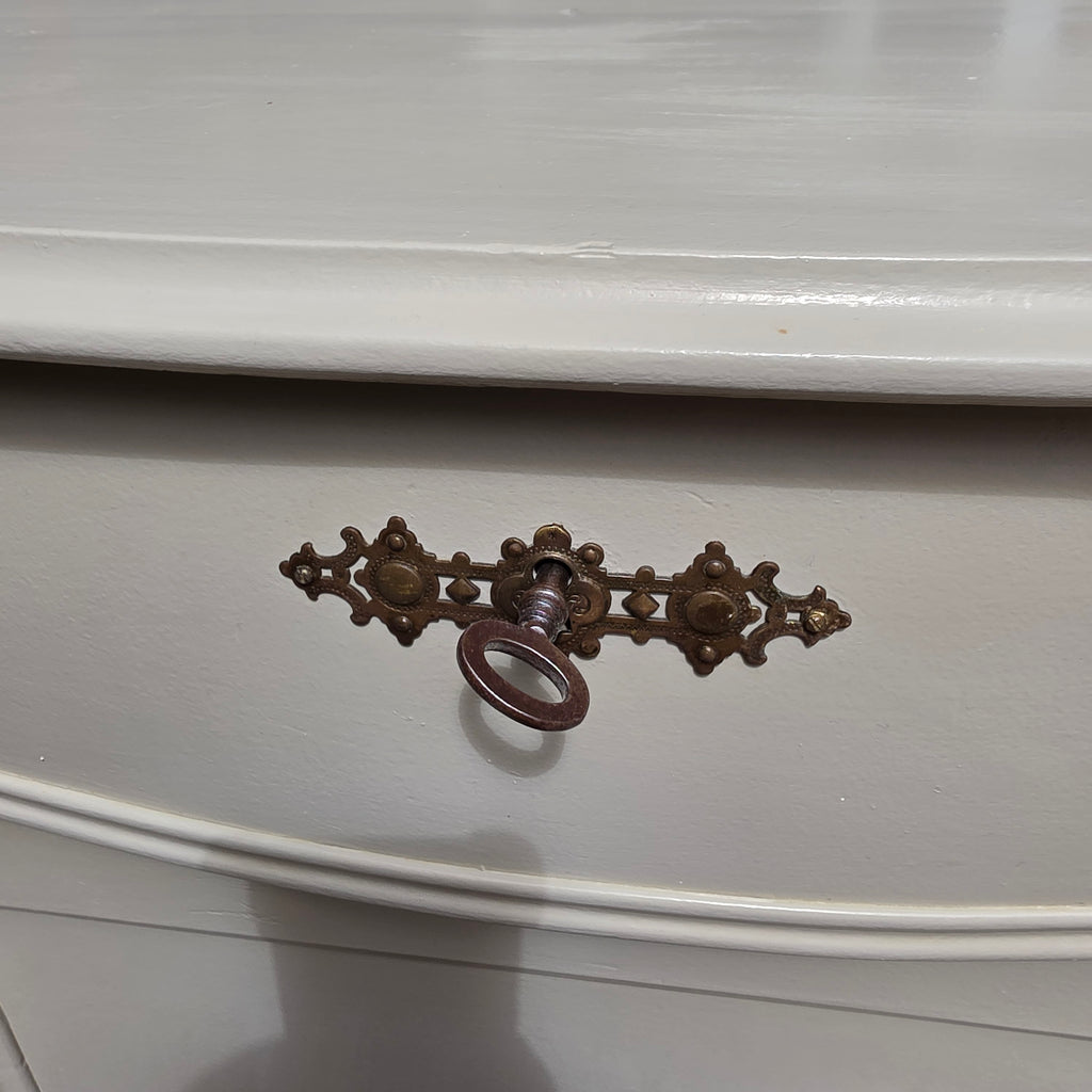 Antikes Gründerzeit-Vertiko um 1890 – Graubeige - Shabby Chic