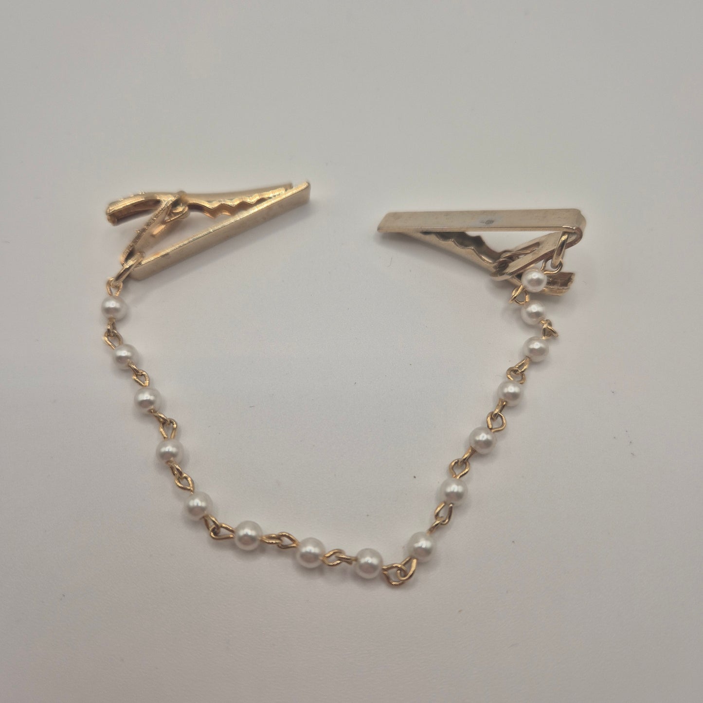 Vintage Kragenkette Perlen-Collier mit Clips