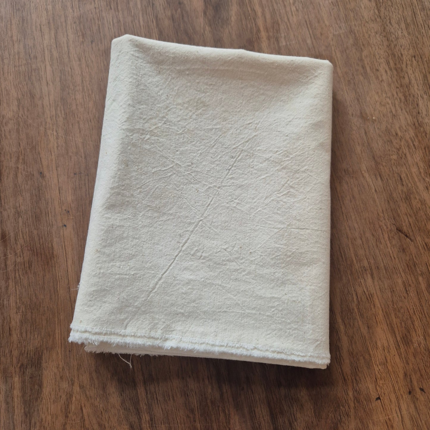 Vintage Baumwolle Stoff Natur creme beige Stoffrest 95x150cm