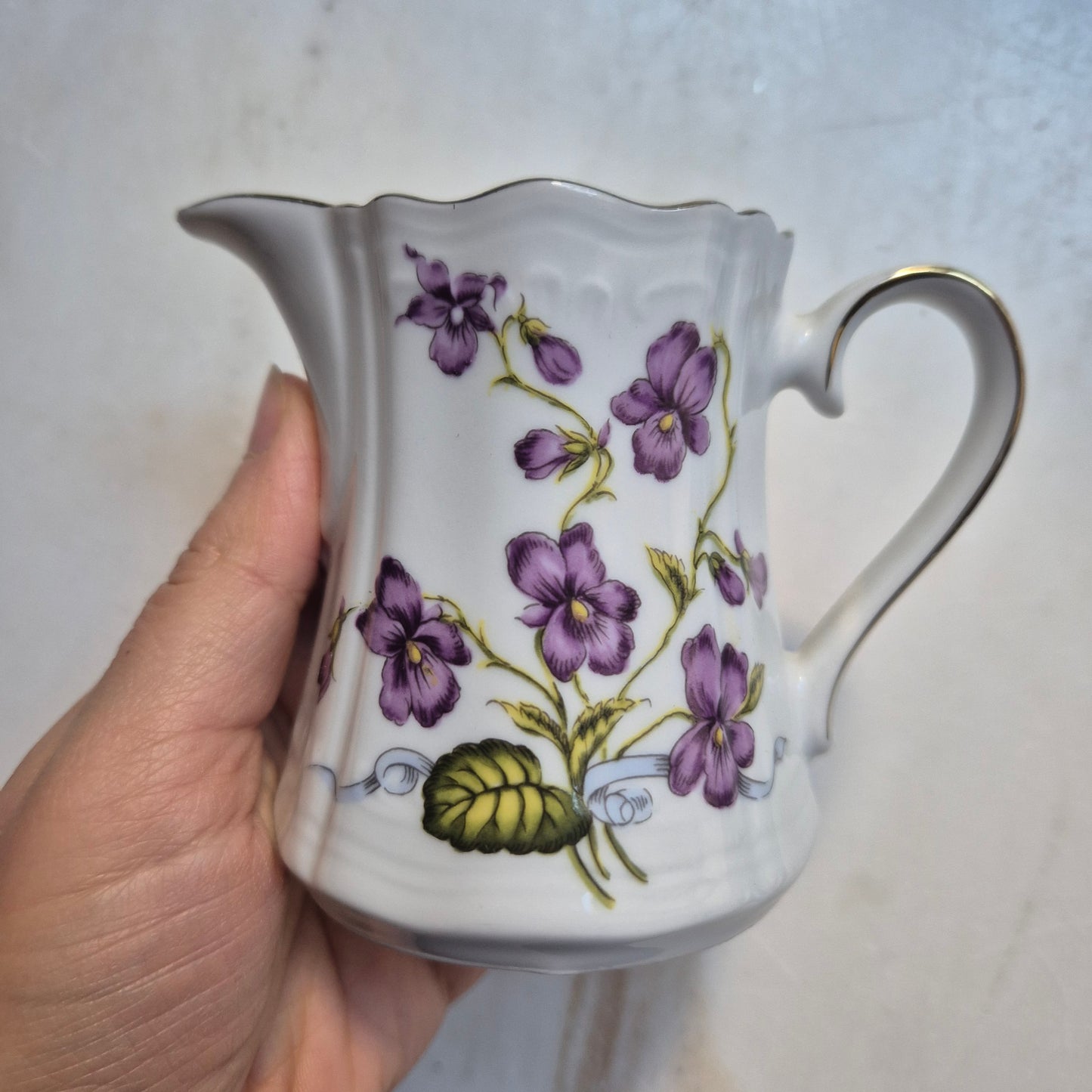 Antikes kleines Milchkännchen von Wumsiedel Bavaria Porzellan Germany