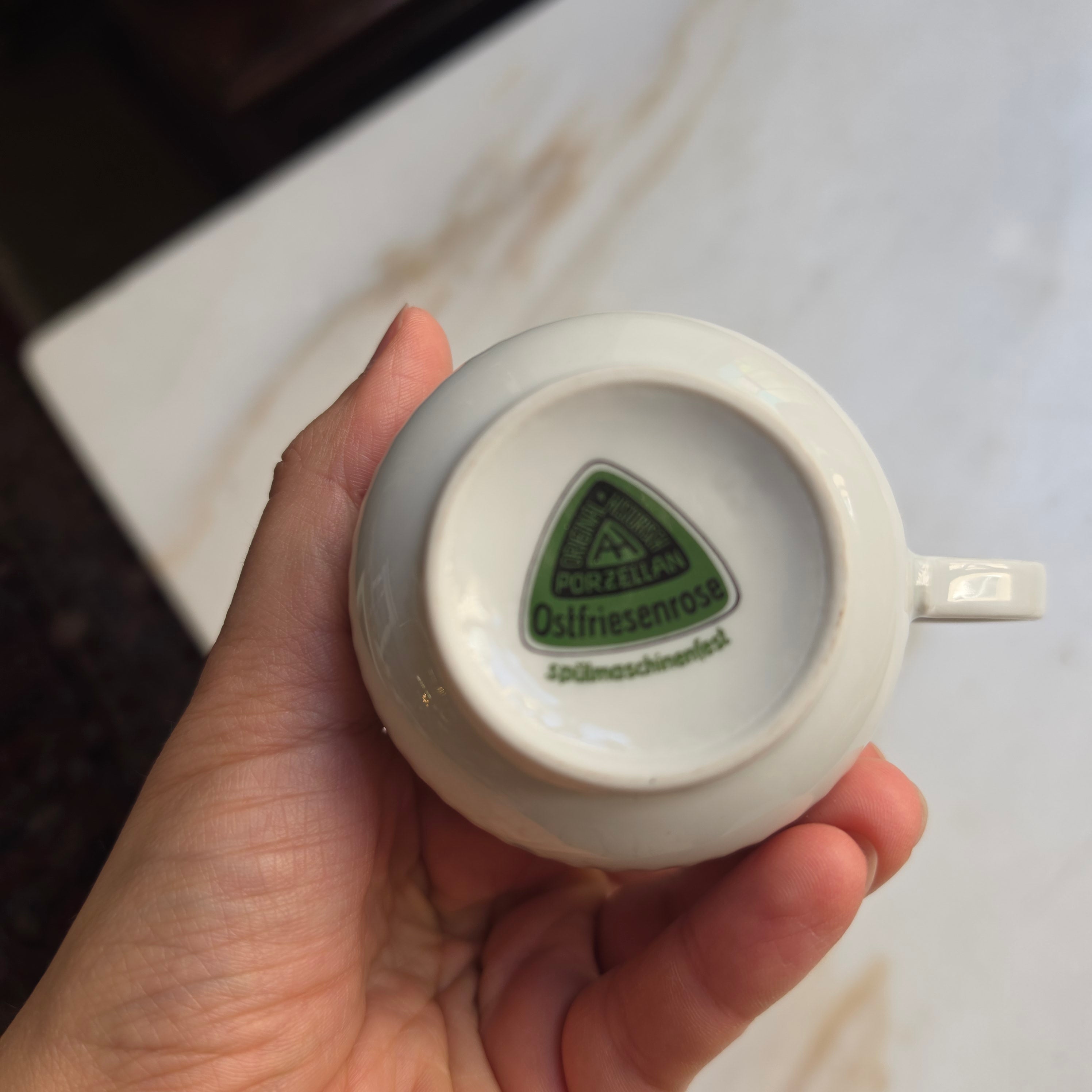 August Warnecke AW Ostfriesland Tasse Kaffee Tee Porzellan Rose