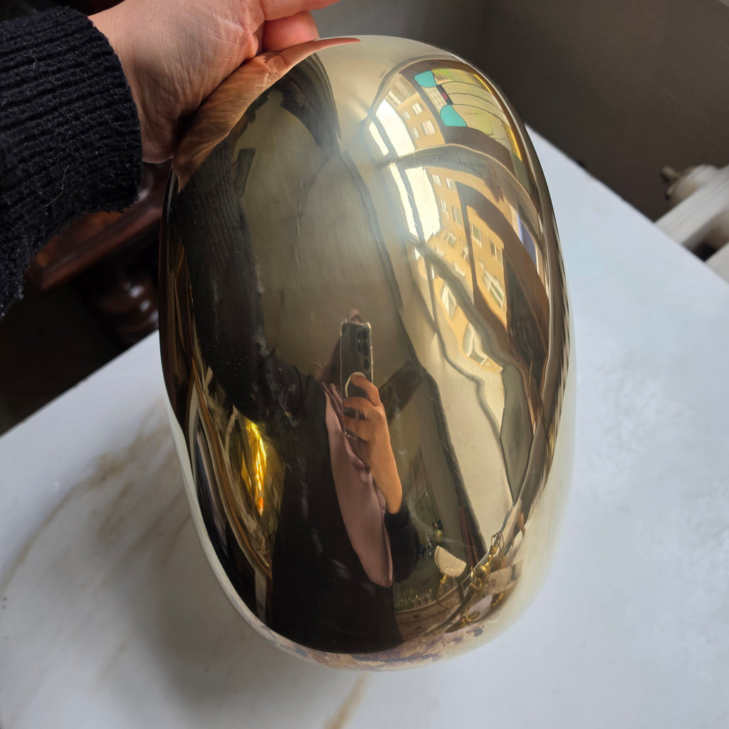 Antike Messing Vase von 1930er Jahre