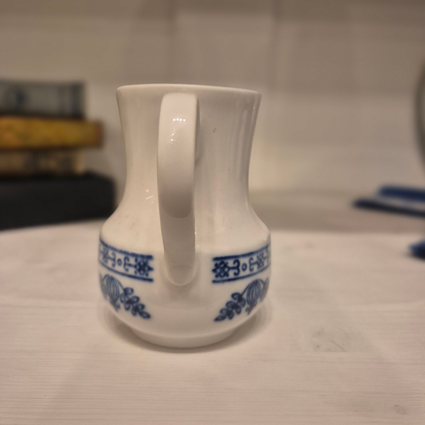 Vintage Milchkännchen blau weiß Kahla GDR Koboltunterglasur Zwiebelmuster