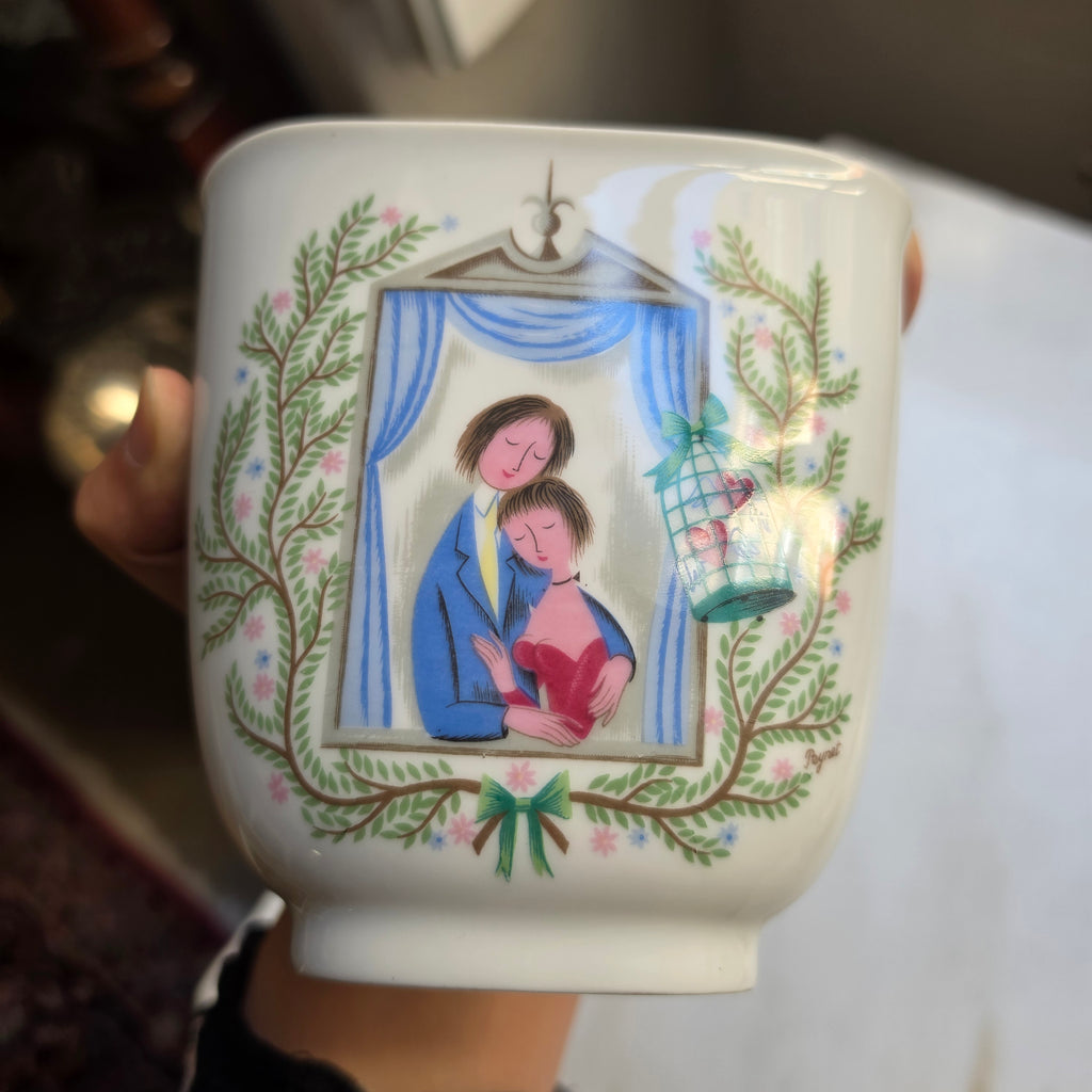 Vintage Rosenthal Porzellan Vase „Les Amoureux“ – Raymond Peynet Design