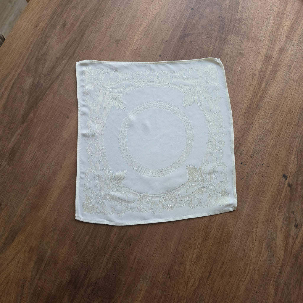 Antikes Art Jugendstil Damasttuch – Zierdeckchen/Serviette um 1900