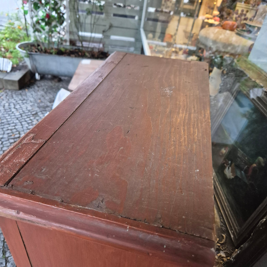 Antiker Wandschrank Bauernschrank Anno 1878 Blumen Handbemalt rustikal Landhaus