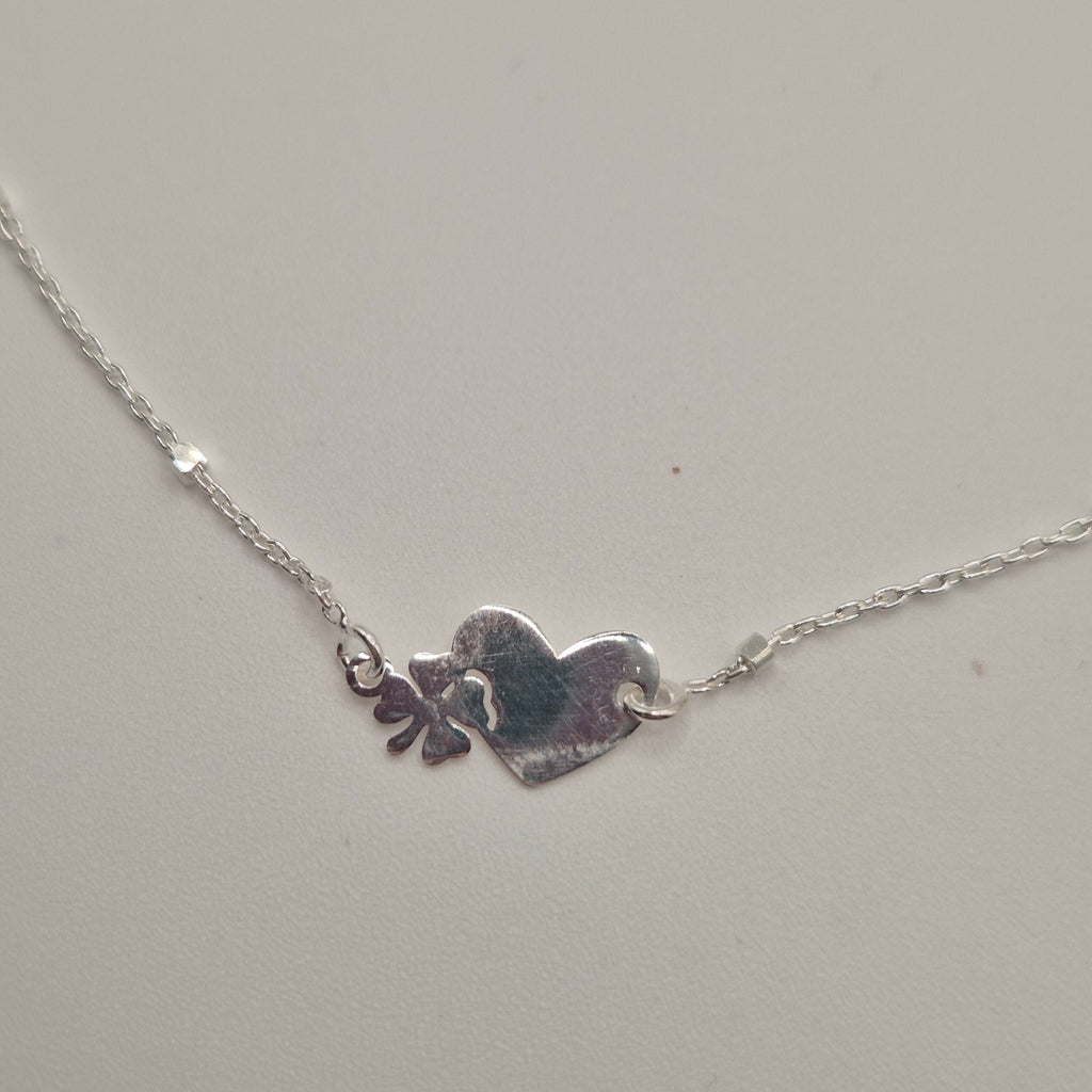 Zartes Fußkettchen Silber 925 Liebesglück