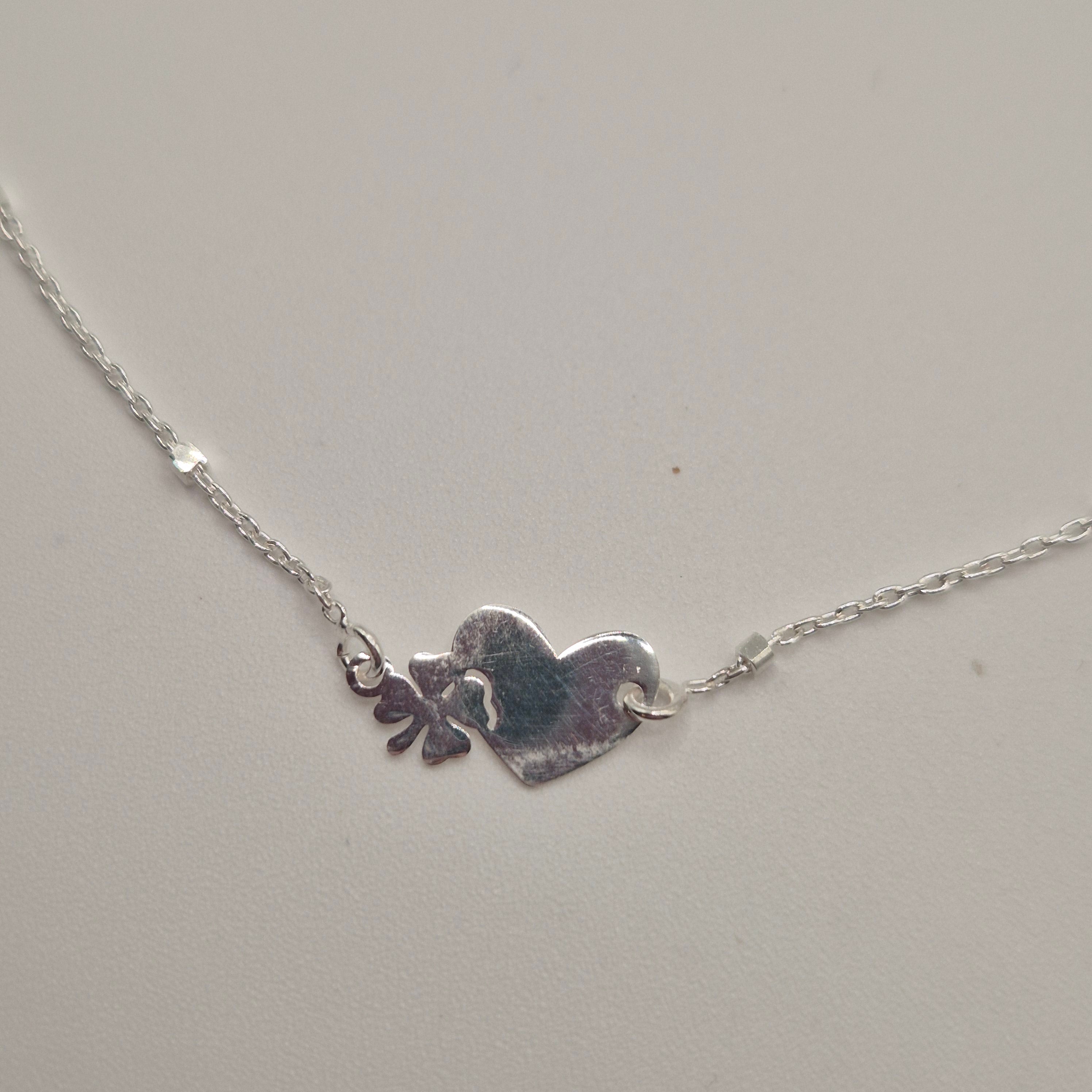 Zartes Fußkettchen Silber 925 Liebesglück