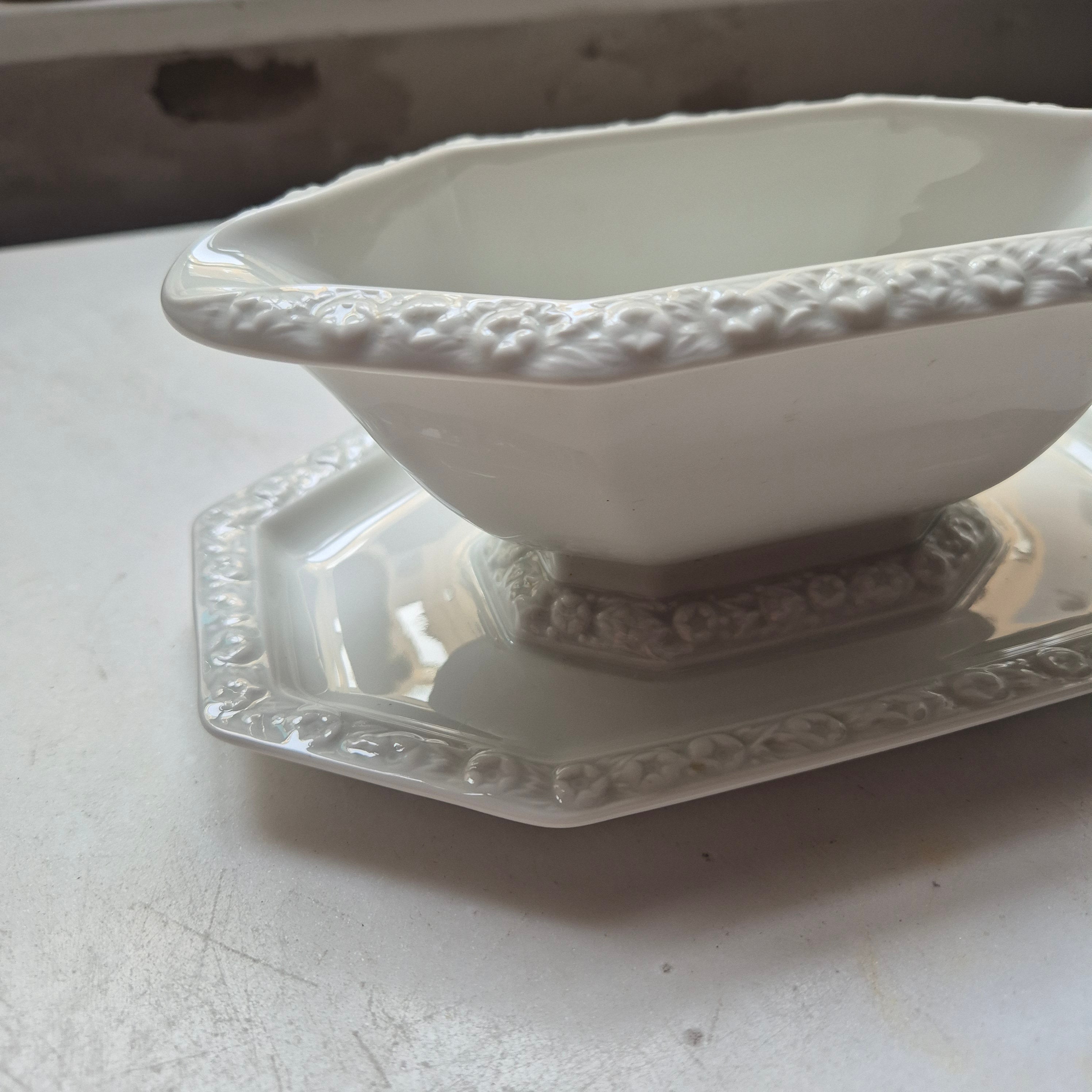 Antike Sauciere Schüssel Porzellan Rosenthal Maria weiß