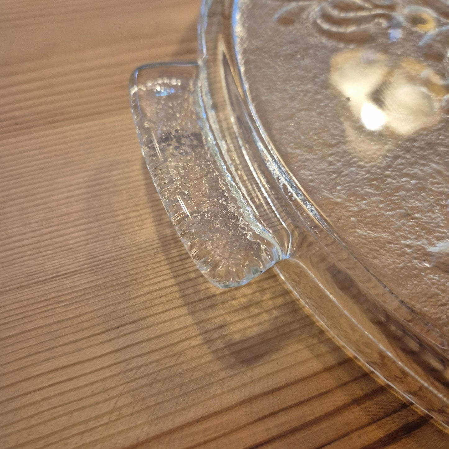Vintage Bleikristall Kuchenplatte/Tortenplatte 60er Jahre mit Muster Ornamenten