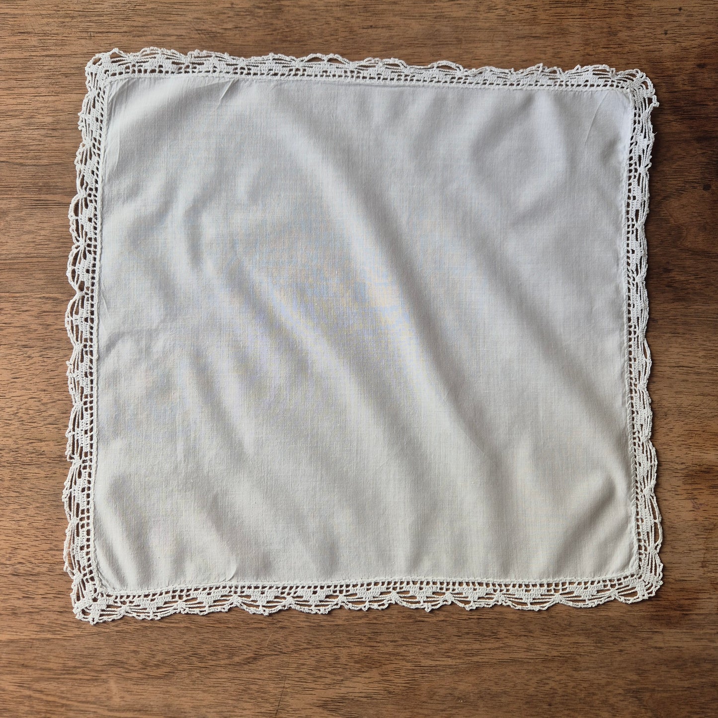 Vintage Serviette Stoff Einstecktuch 29x29cm Baumwolle (leichter Fleck)
