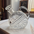 Vintage Glas Kristall Karaffe mit Traubenmotiv Traubenmotiv