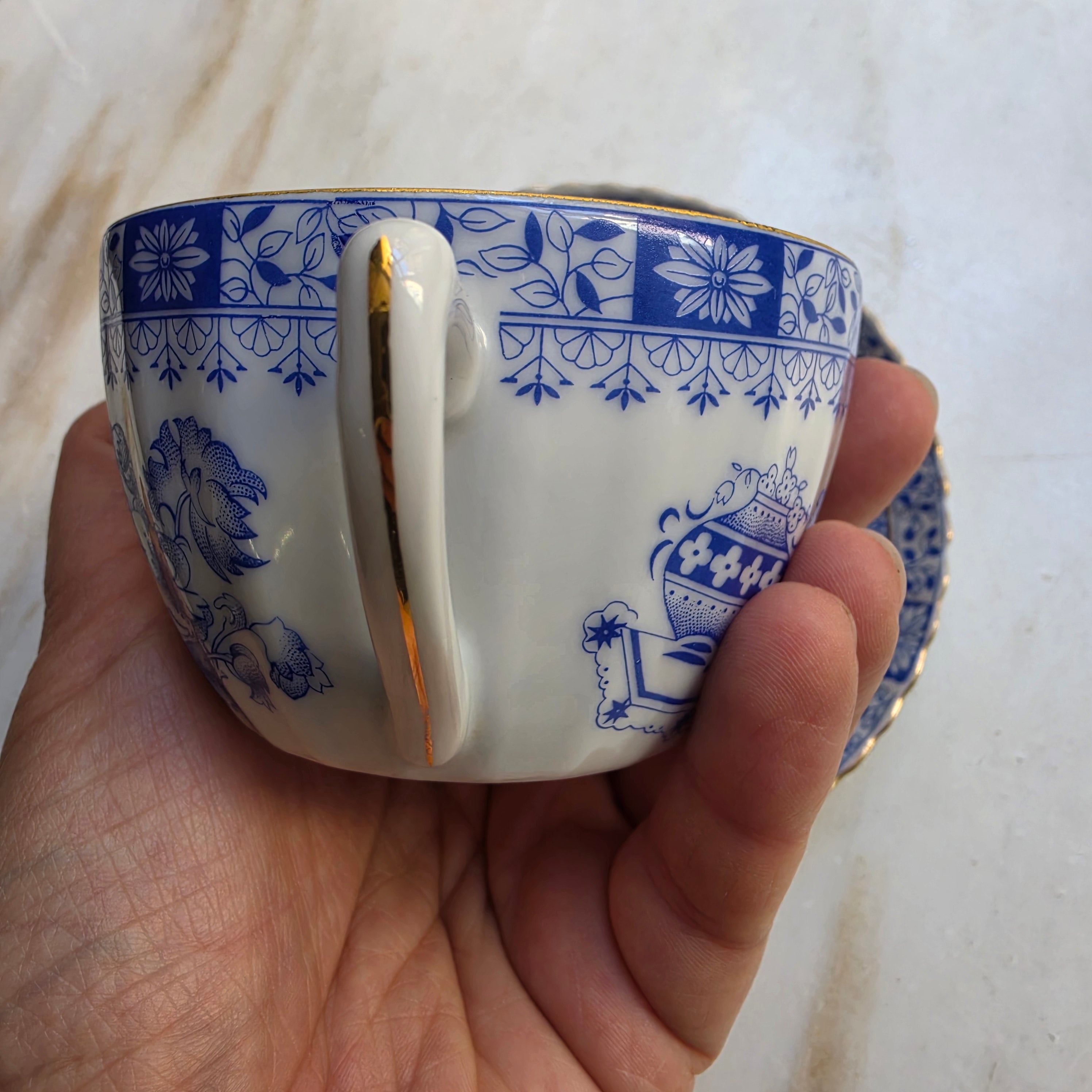 1x Tasse mit Untertasse - China Blau - Seltmann Weiden Bayern