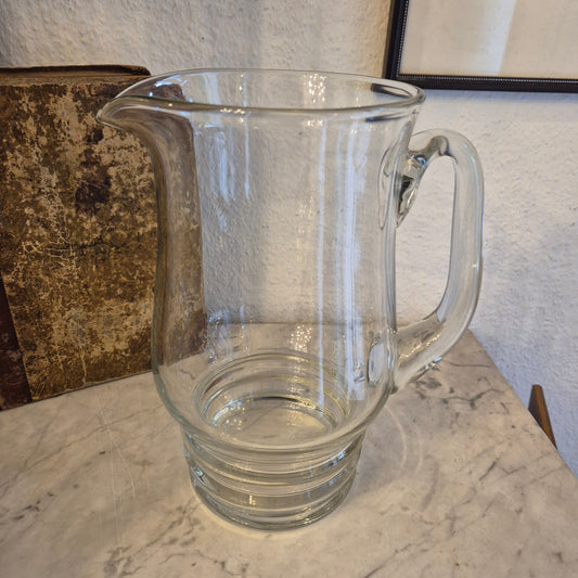 Vintage Glaskrug für Wasser oder Saft sehr stabil!