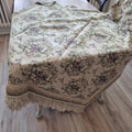 Alter Vintage Sofa Überwurf mit Fransen 133x240cm Gobelin Stil