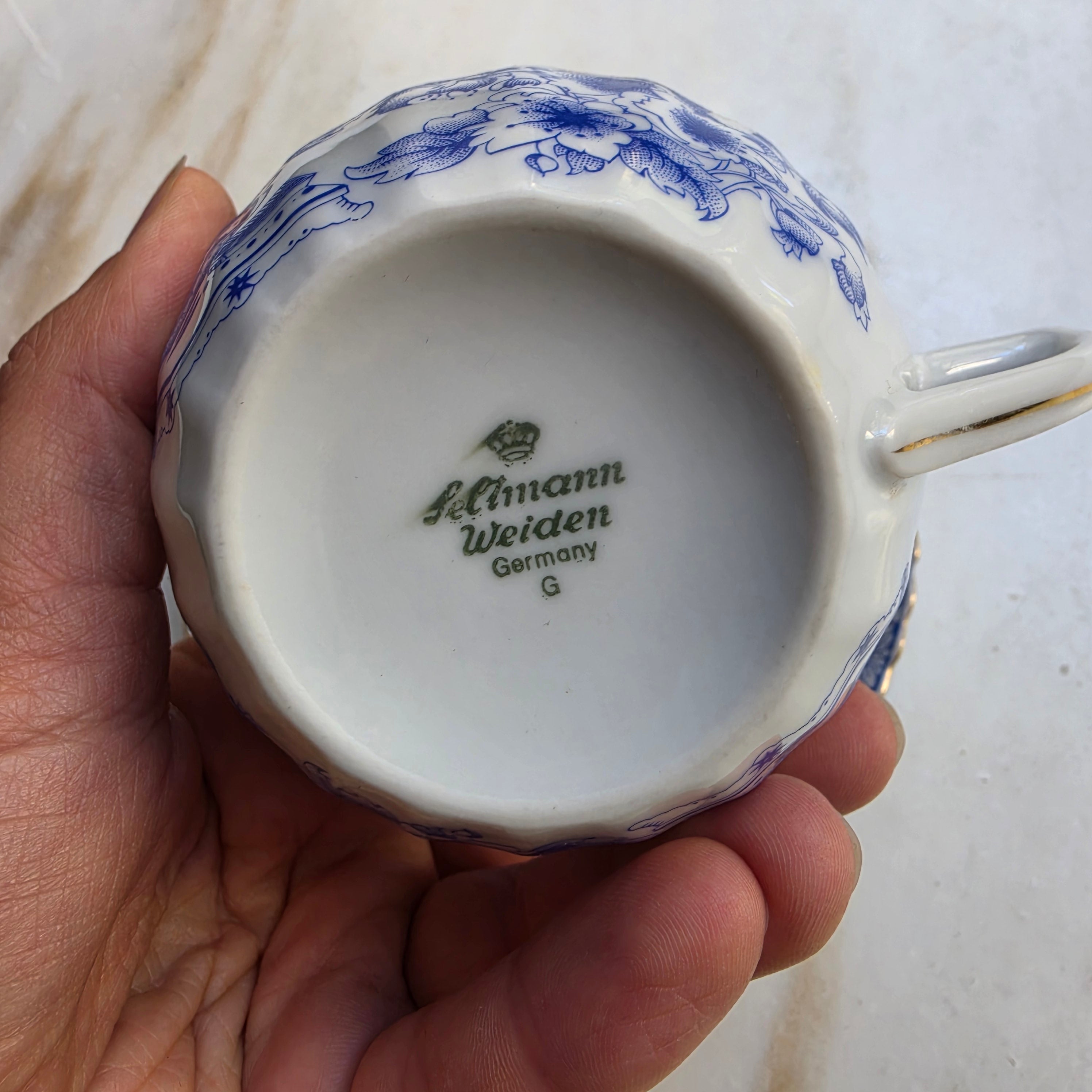 1x Tasse mit Untertasse - China Blau - Seltmann Weiden Bayern