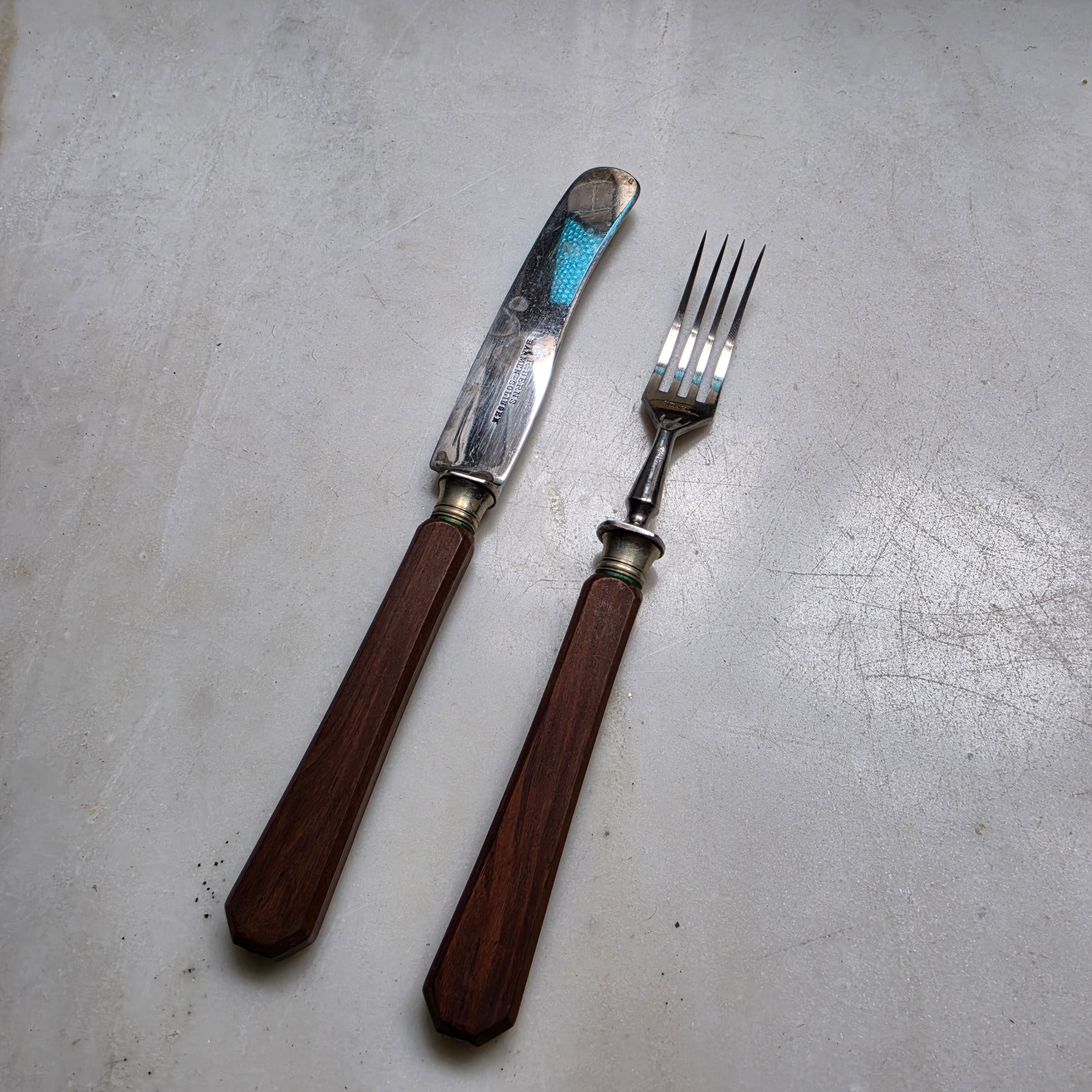 Antikes Dessert-Besteckset (12-teilig) von Rob. Berns Barmen – um 1900