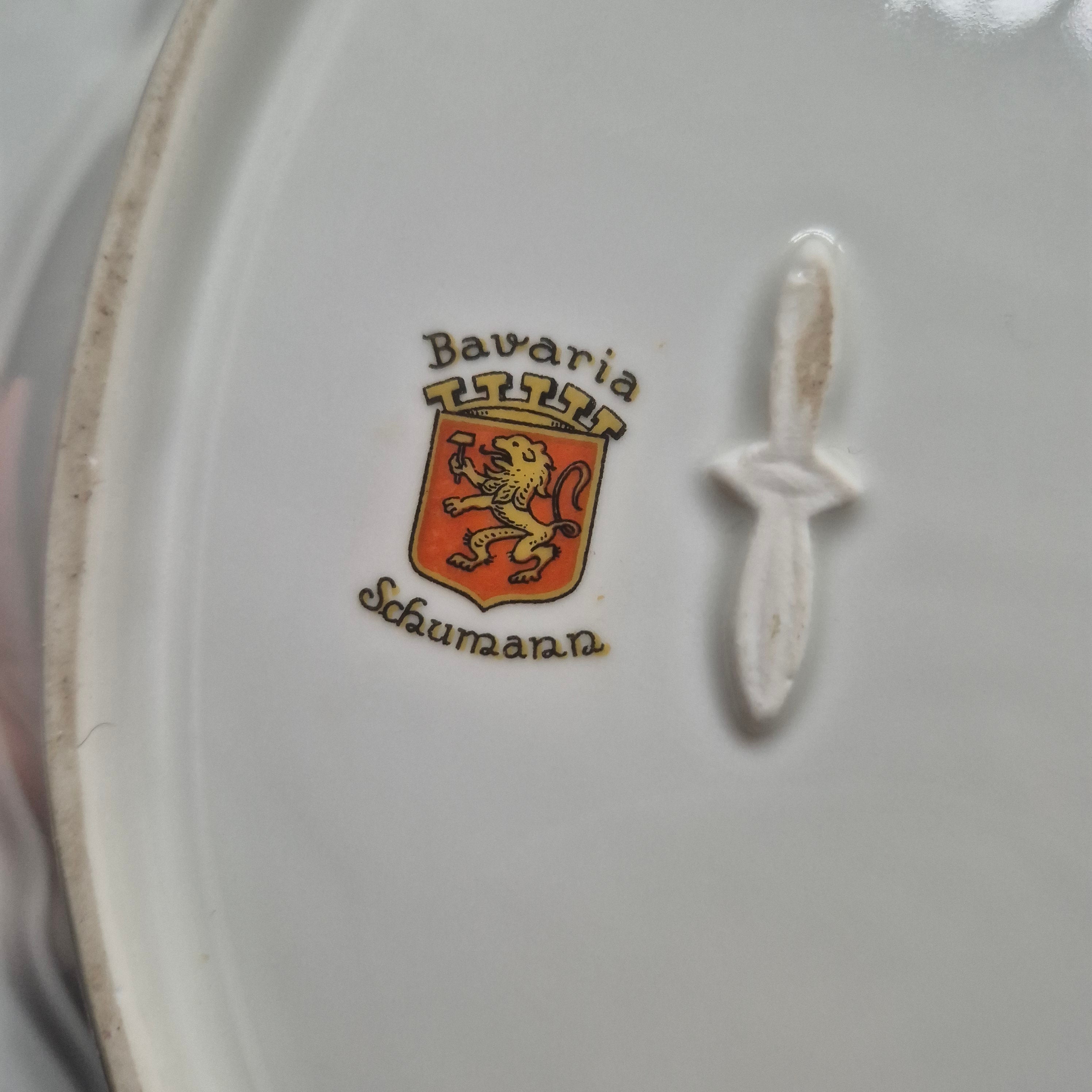 Antike Bavaria Schuhmann - Porzellan  Schale - Prunkschale - Servierschale