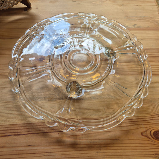 Antike Glas Vintage Kuchenplatte / Tortenplatte 50er/60er Jahre