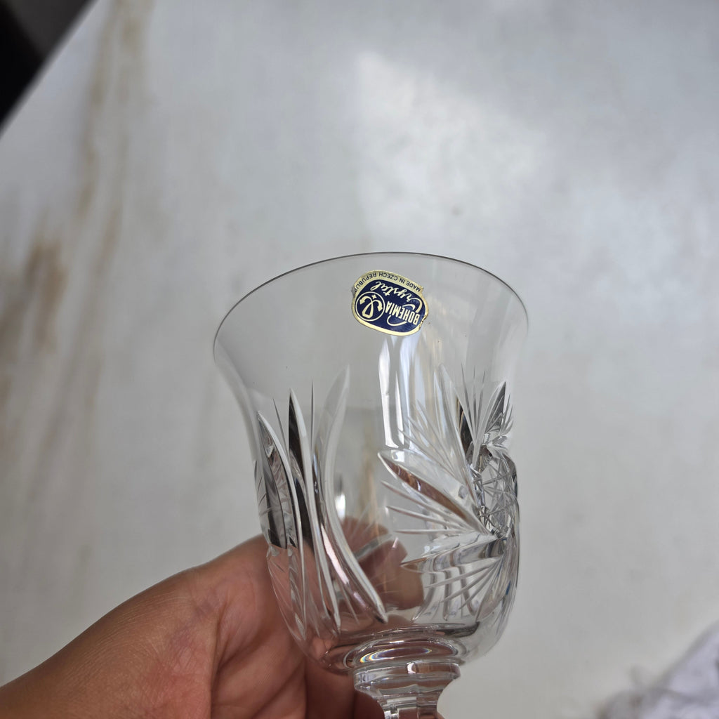 Bohemia Crystal fußloses Weinglas - Schwenker – Bleikristall mit Sternschliff