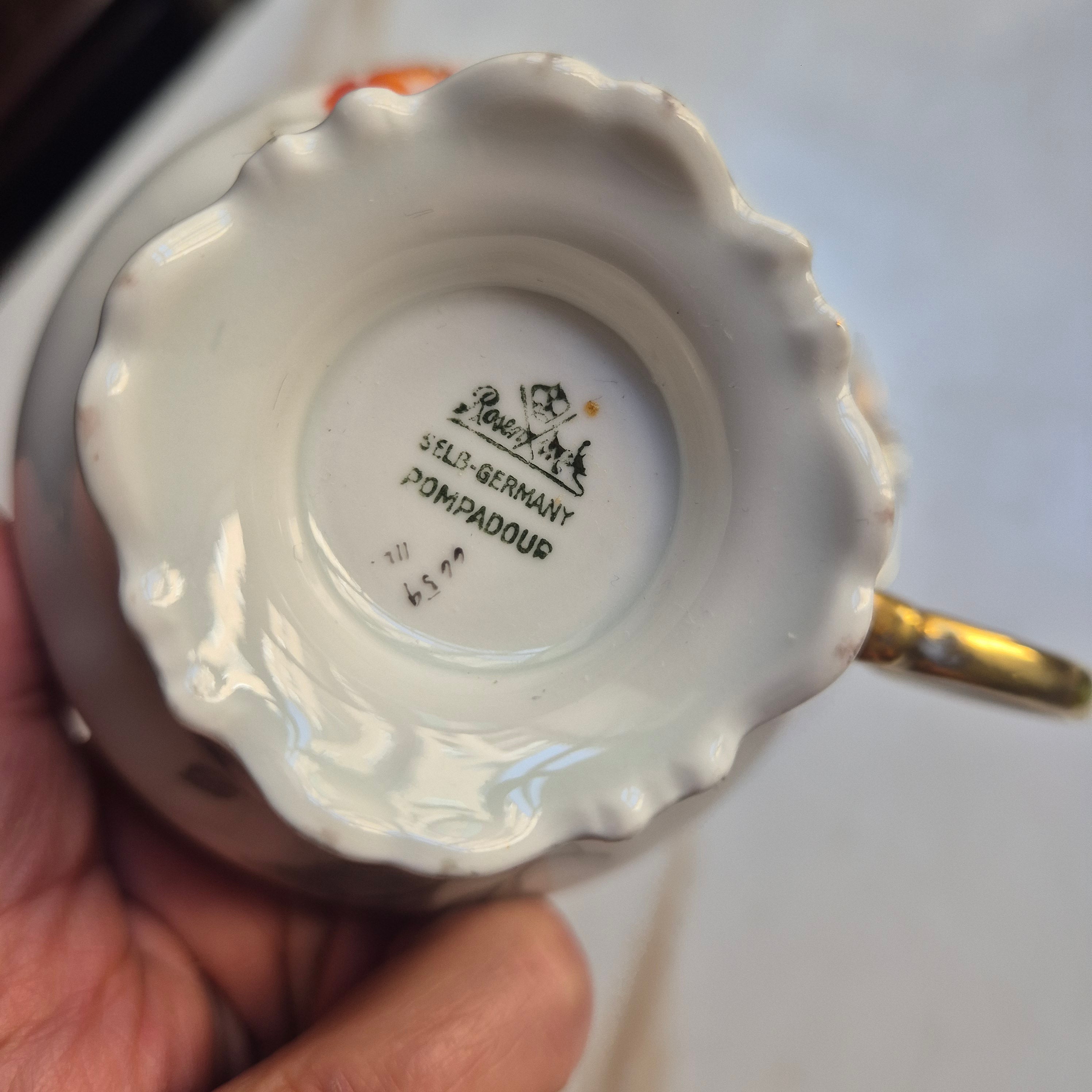 Rosenthal Pompadour - Teetasse - Kaffeetasse - Sammeltasse - Handbemalt
