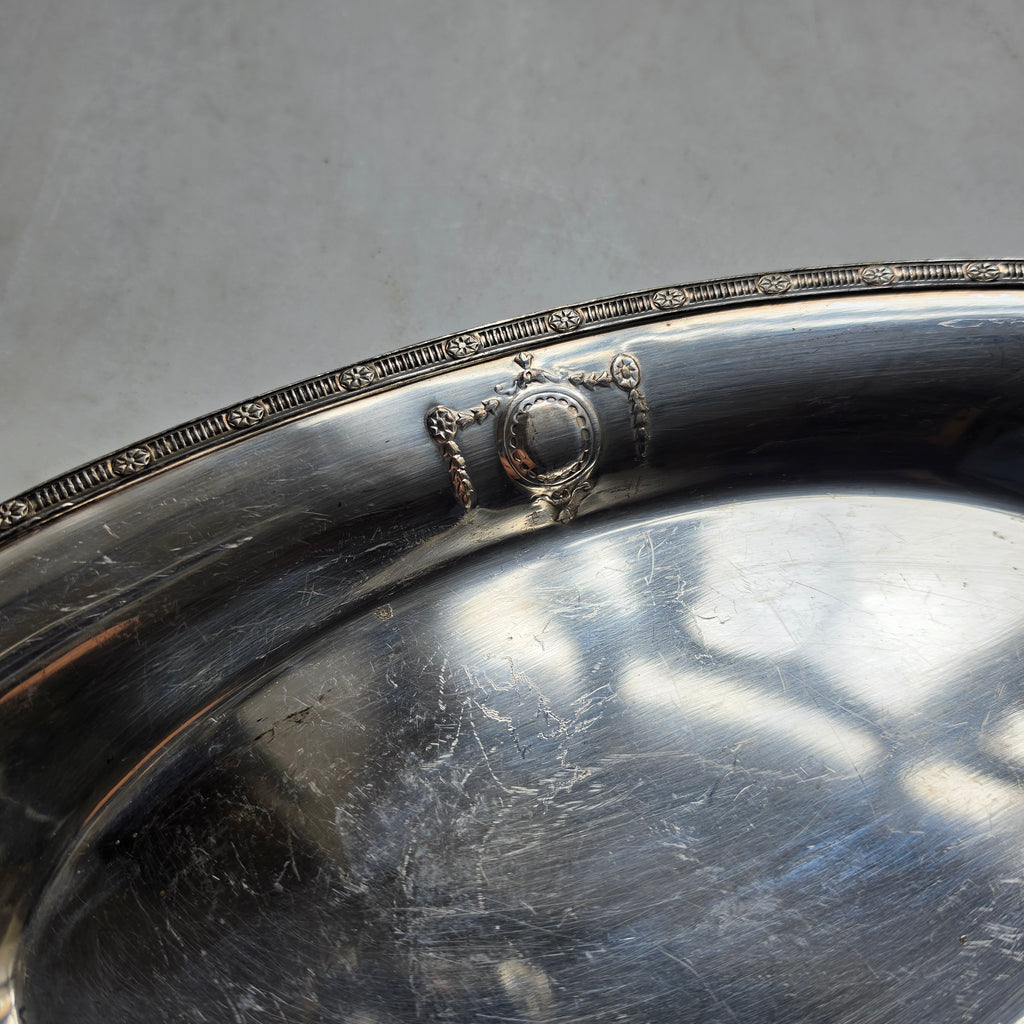 Vintage Servierschale „Sheffield Reproduction“ (Modell 164) – Versilberte Oval-Anrichteschale