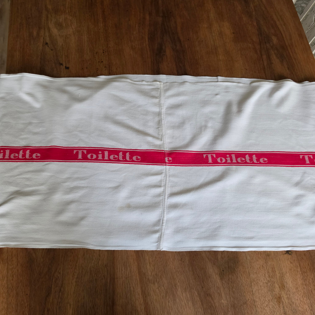Vintage „Toilette“ Handtuch - Paradehandtuch – Nostalgischer Charme für dein Badezimmer 44x90cm