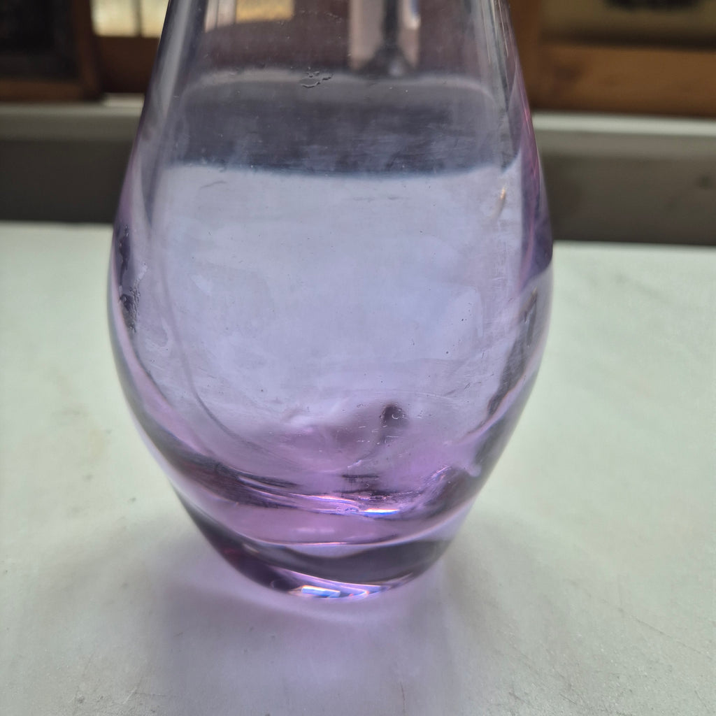 Vintage 70er Jahre Glas Vase wie Murano lila