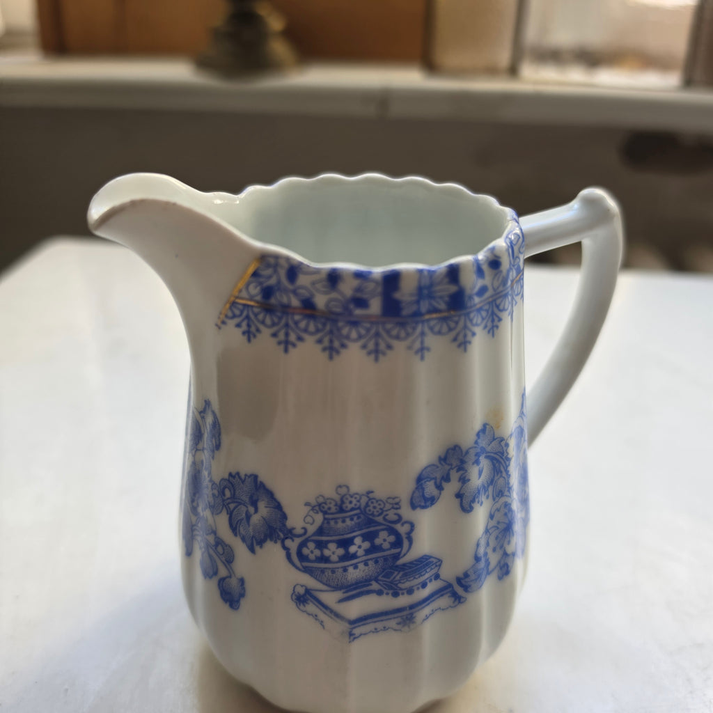 Antikes Vintage Milchkännchen „China Blau“ – Echt Tuppack Tiefenfurt