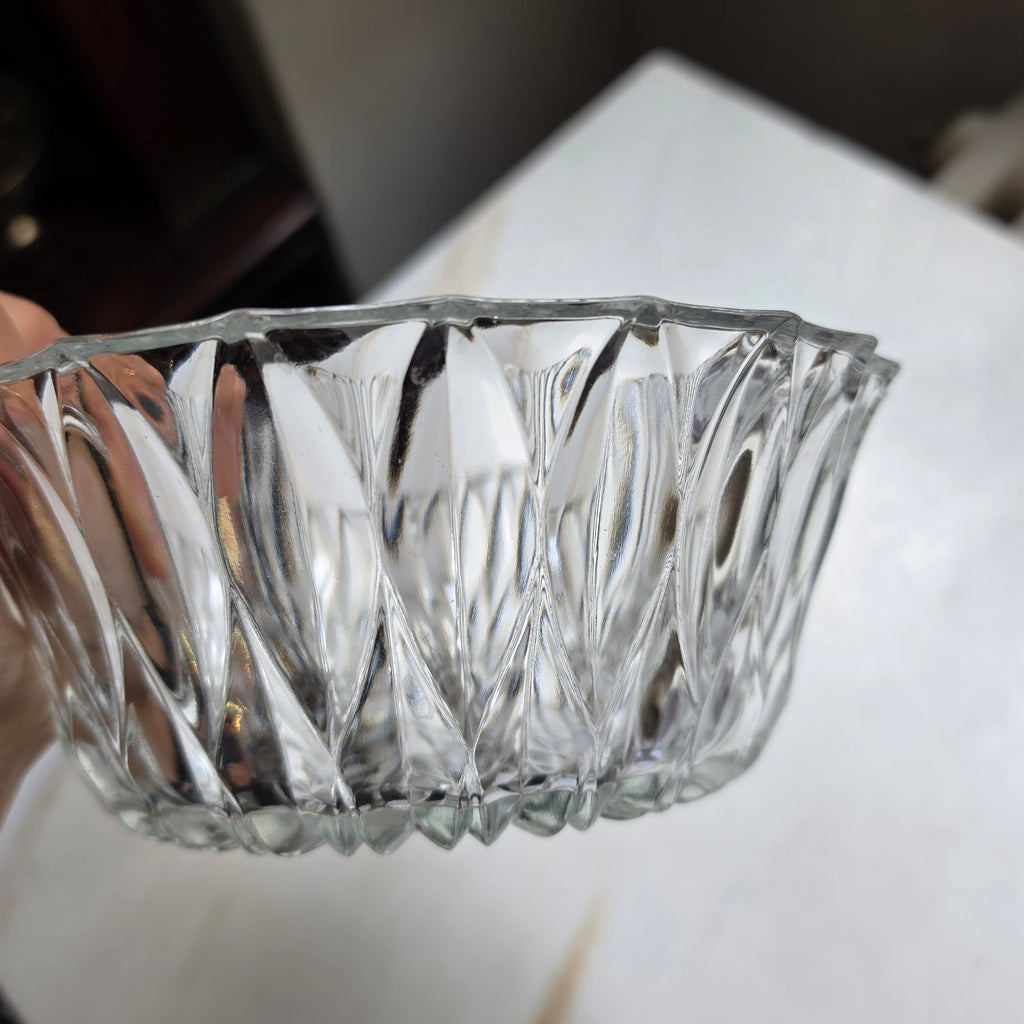 Eleganter Bleikristall-Schale mit Sternschliff – Kristallglas Schüssel