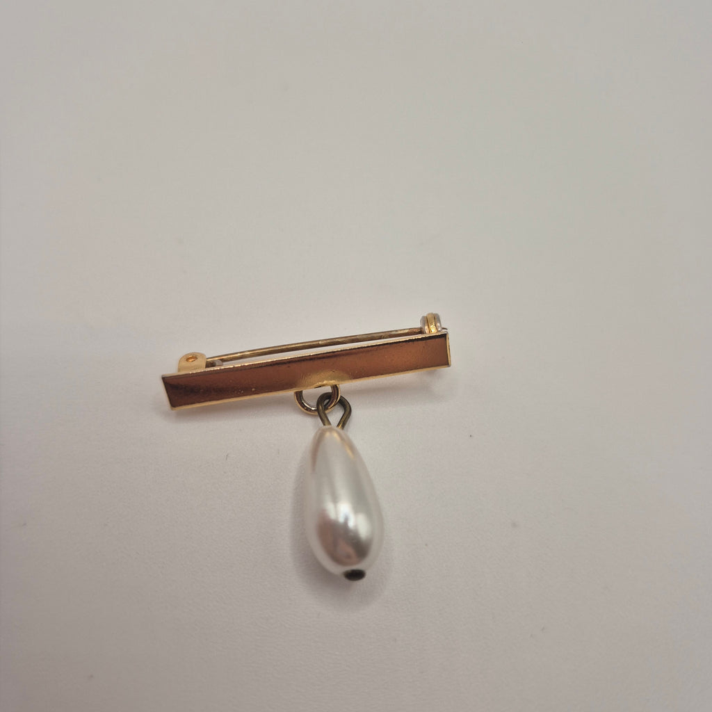 Vintage Brosche 80er Jahre Gold Modeschmuck"Träne"