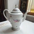 Antike Rosenthal Empire Porzellan Kaffeekanne Teekanne Blumenmuster (Geklebt)