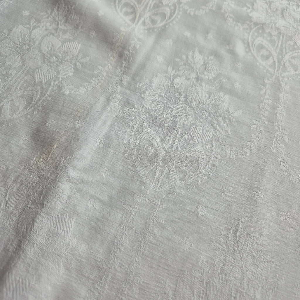 Antike Bettwäsche fürs Baby Damast Baumwolle* kleiner Deckenbezug Shabby Chic Brocante 110x120cm 🤍