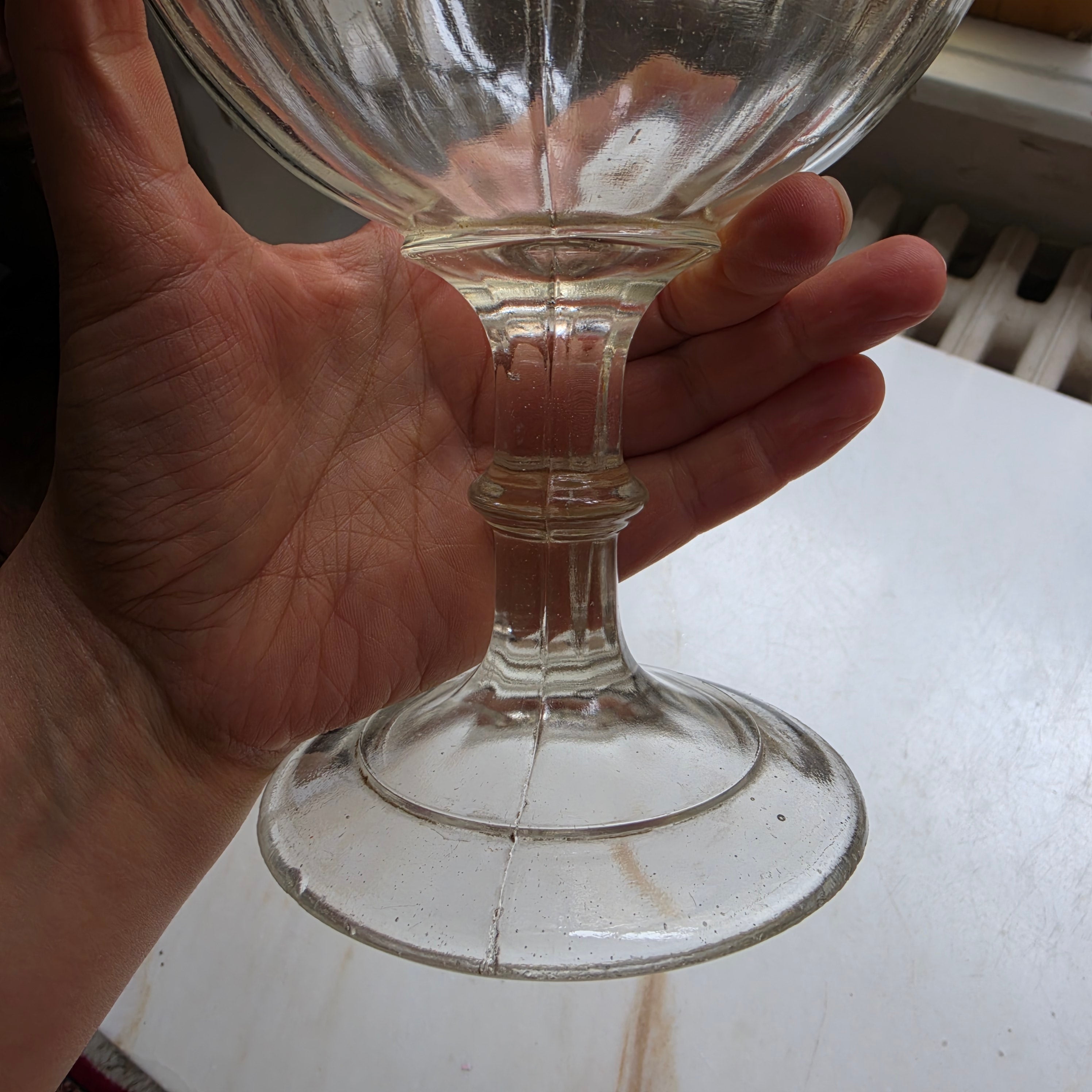 Altes 40er Jahre Glas groß oder auch Bonbonschale Vintage