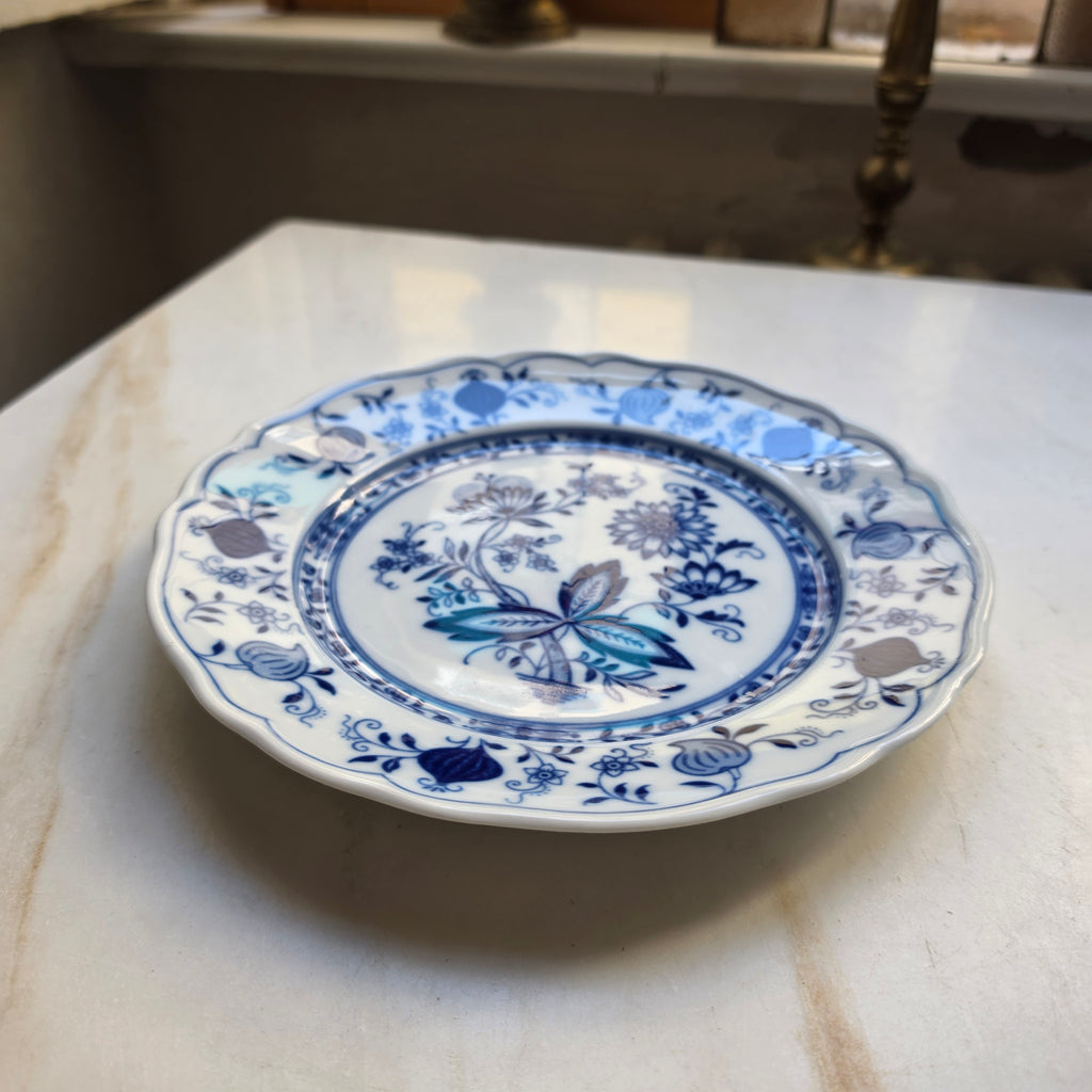 Vintage Tirschenreuth Bavaria Teller "Zwiebelmuster" – Echt Cobalt, Unterglasur