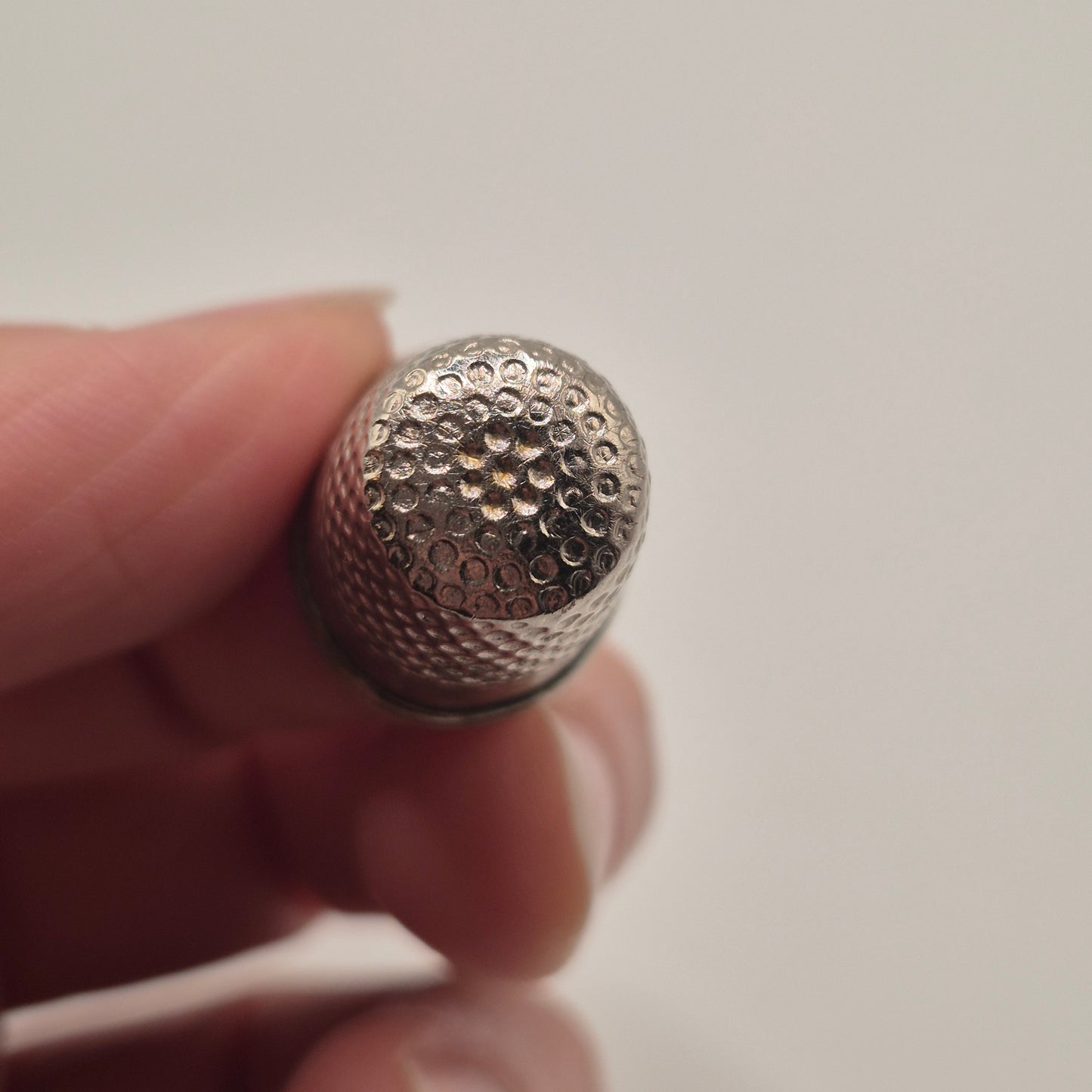 3x Uralte Fingerhüte Metall