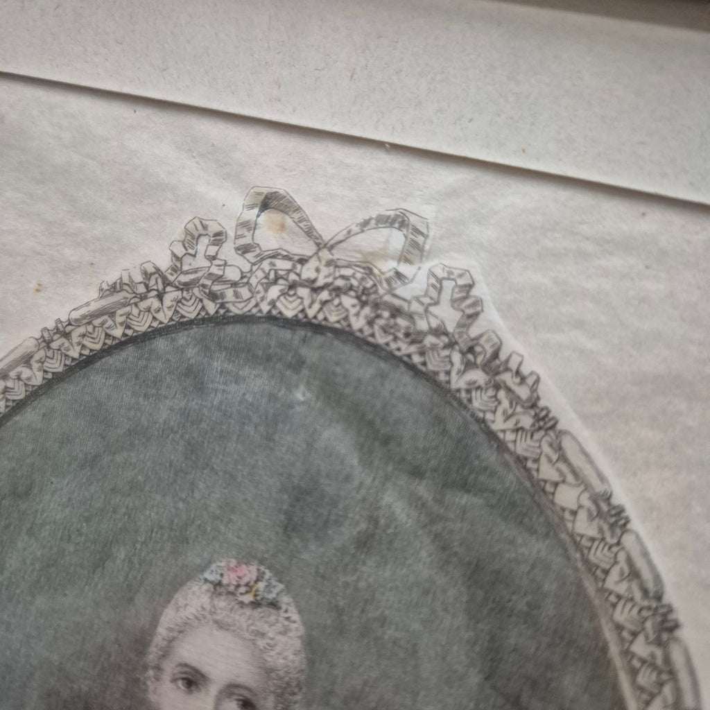 Antiker Farbstich „Madame Adélaïde de France“ – Radierung von G. Mercier (gerahmt)