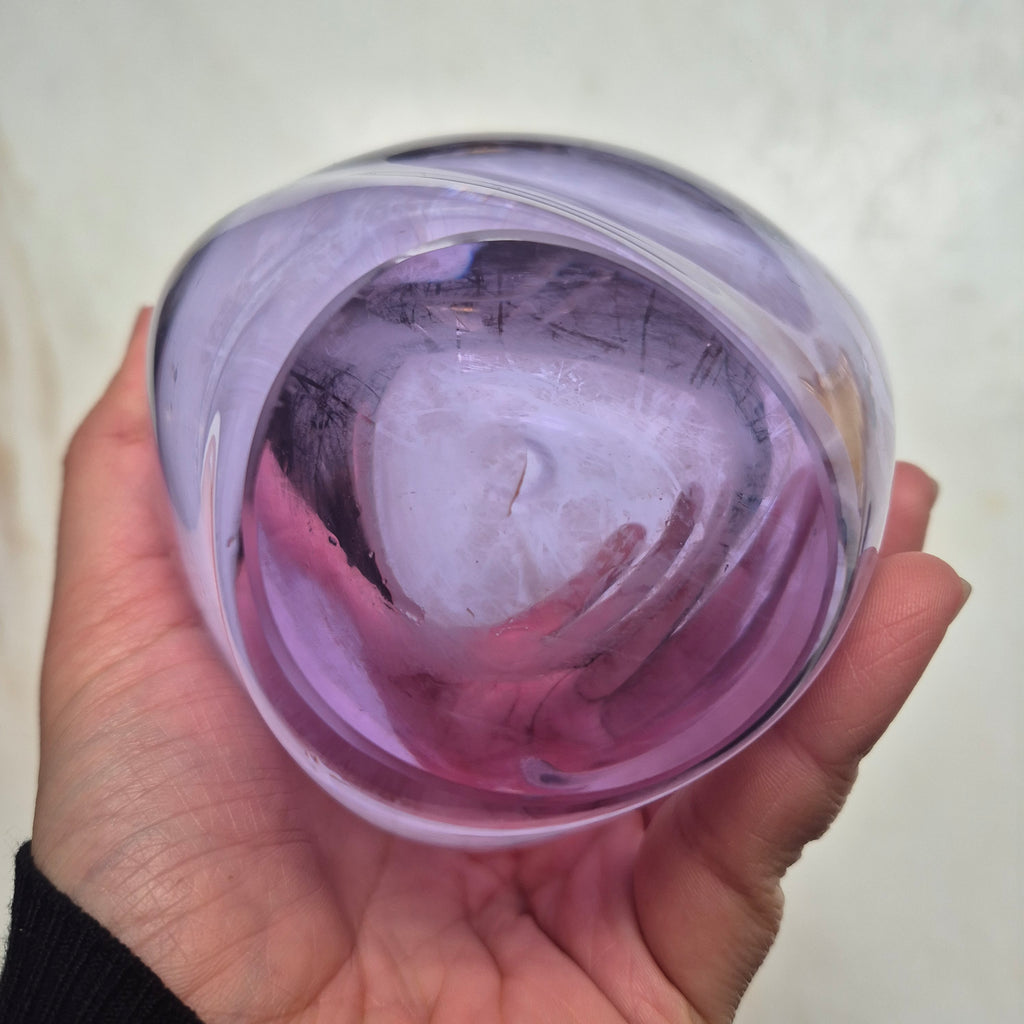 Vintage 70er Jahre Glas Vase wie Murano lila