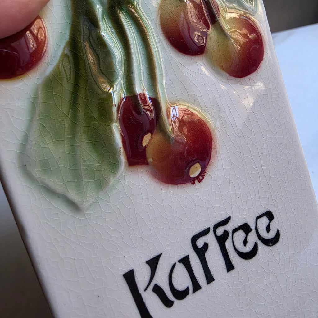 Antike Jugendstil Vorratsdose Keramik "Kaffee" oder "Zucker" ca. 1925