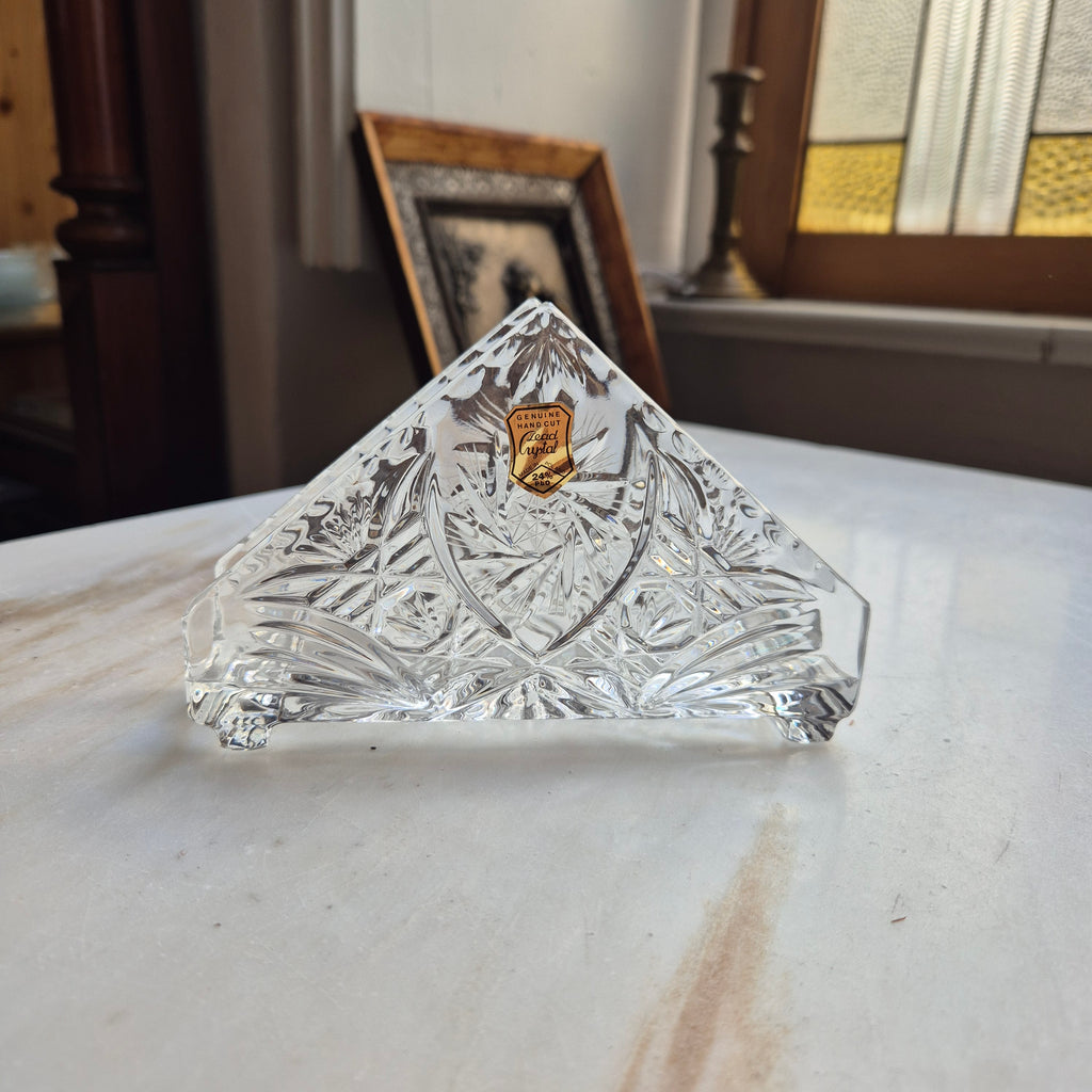 Vintage Bleikristall Serviettenhalter