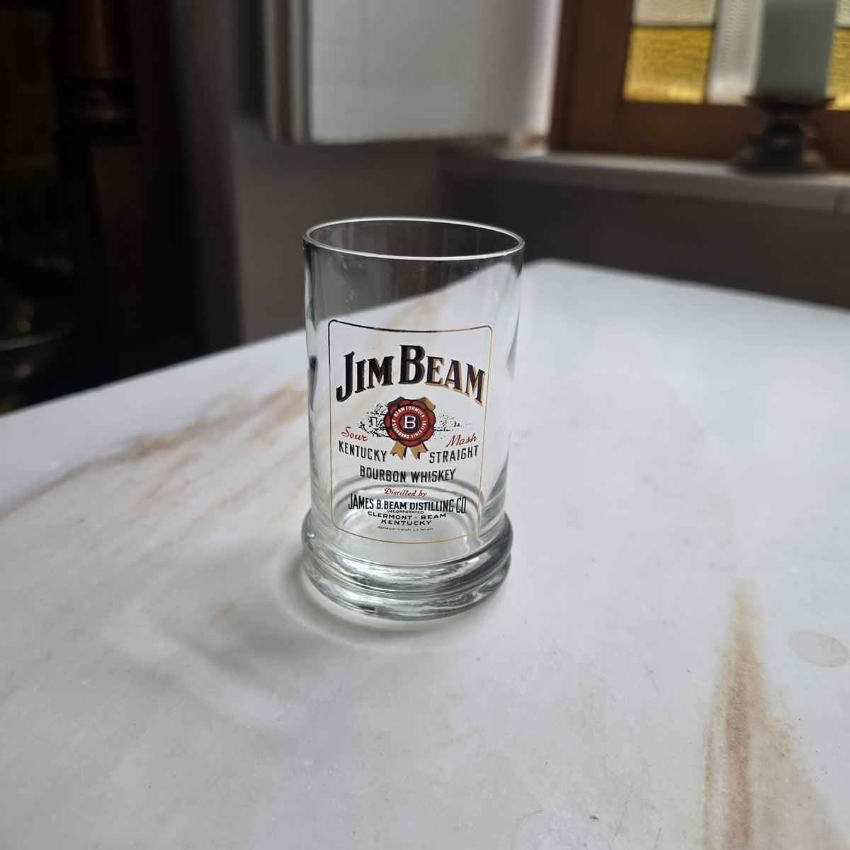 Original Jim Beam Bourbon Whiskey Glas - Tumbler – Klassisches Logo-Design