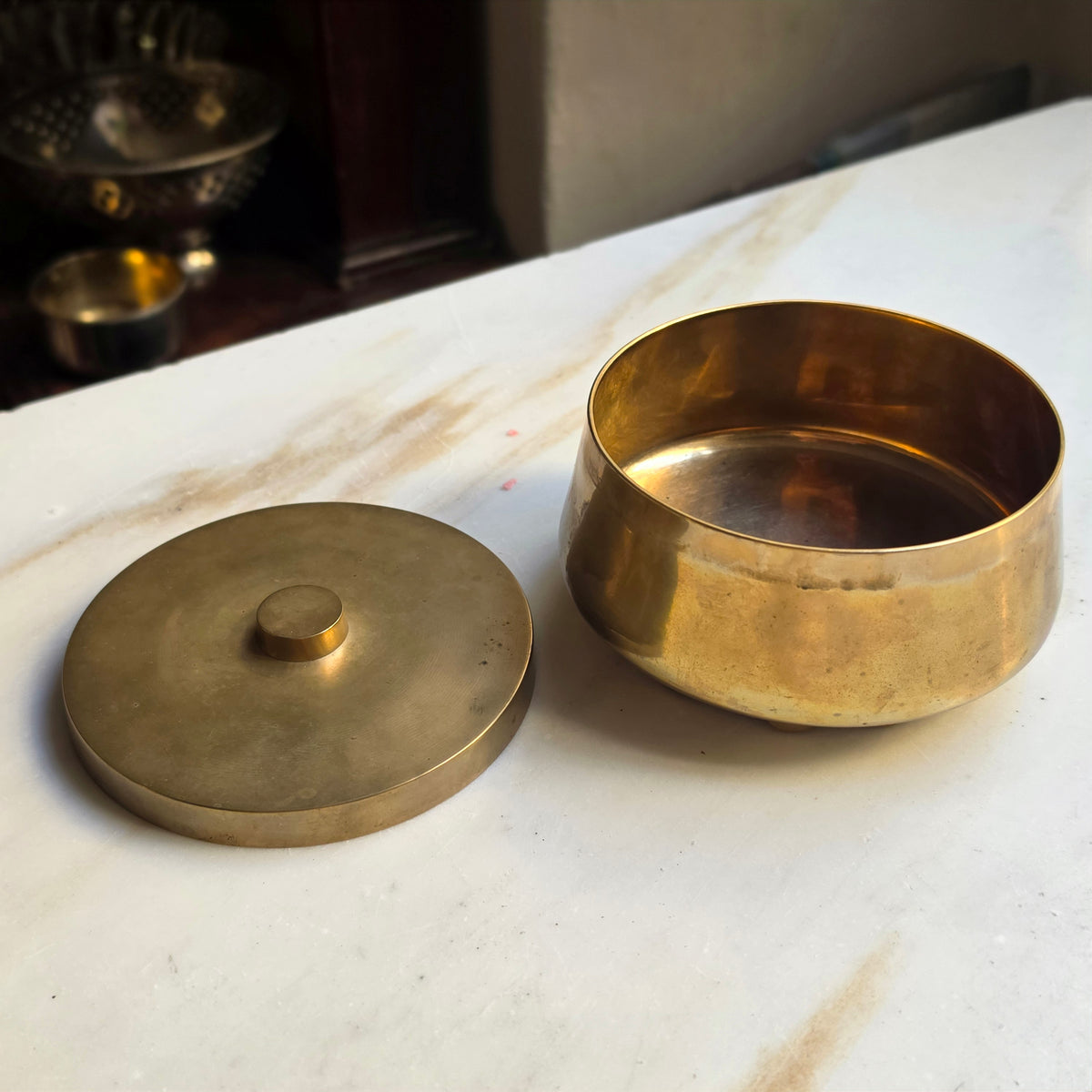 Edle Messingdose mit Deckel – Elegante Aufbewahrung & Dekoration im Vintage-Stil