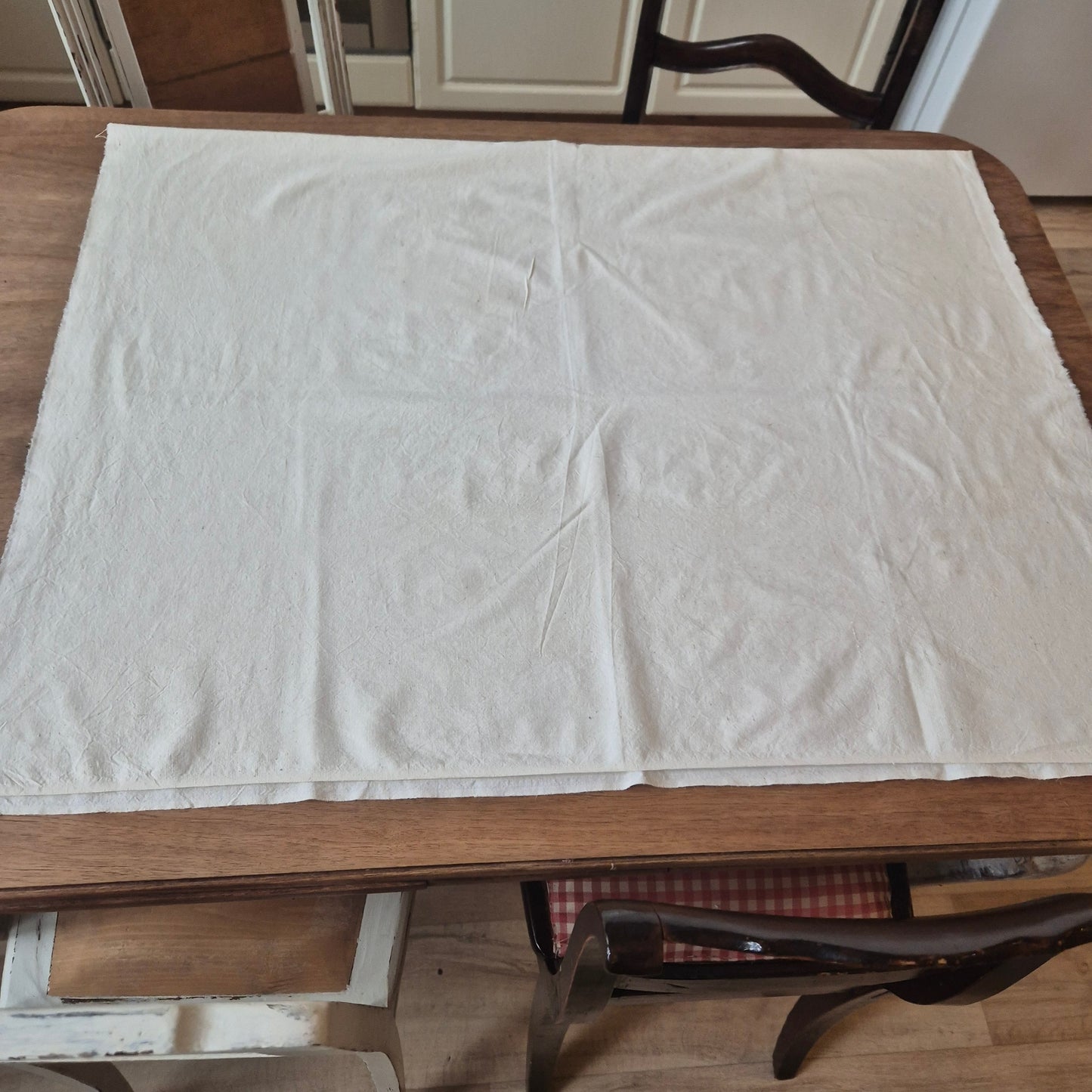 Vintage Baumwolle Stoff Natur creme beige Stoffrest 95x150cm