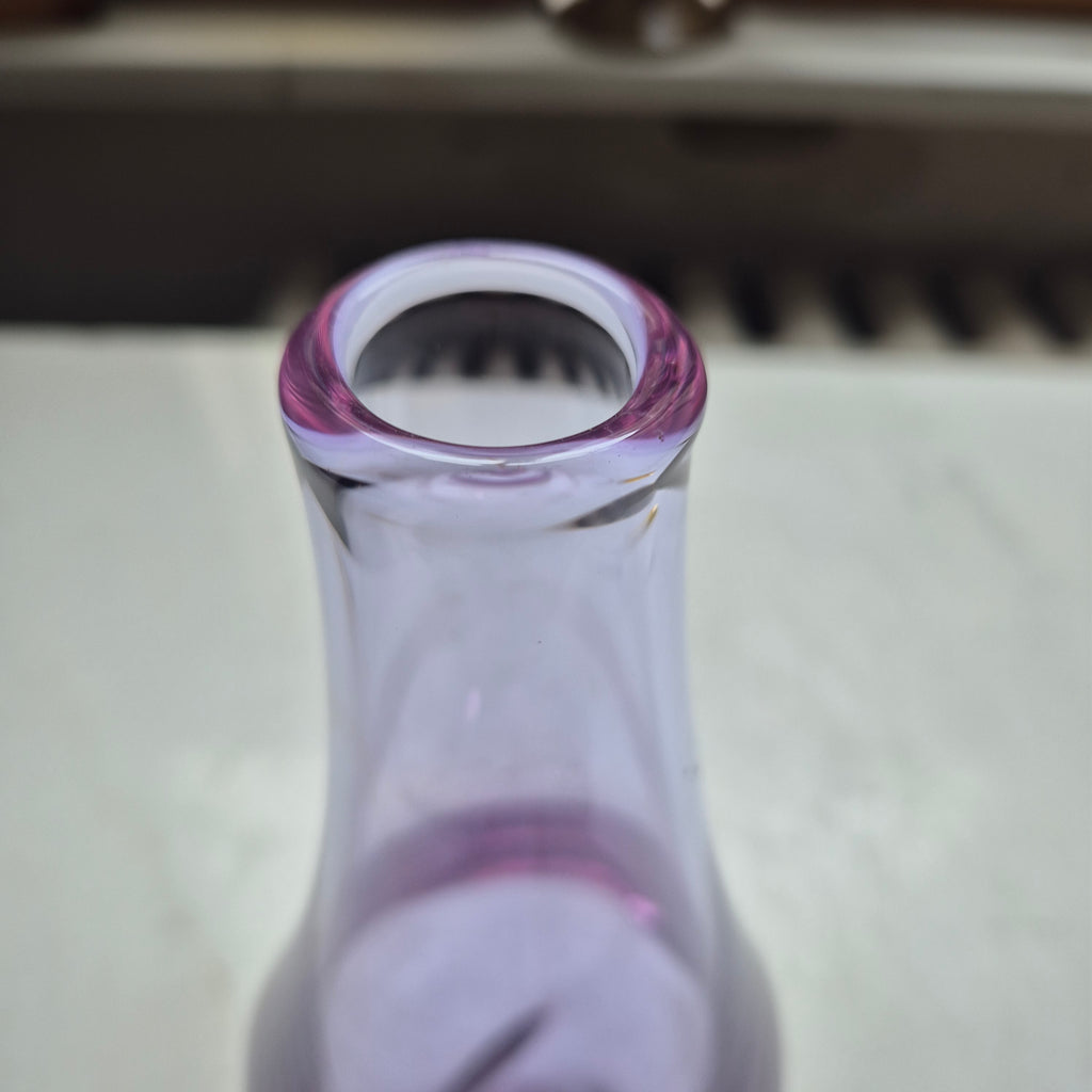 Vintage 70er Jahre Glas Vase wie Murano lila