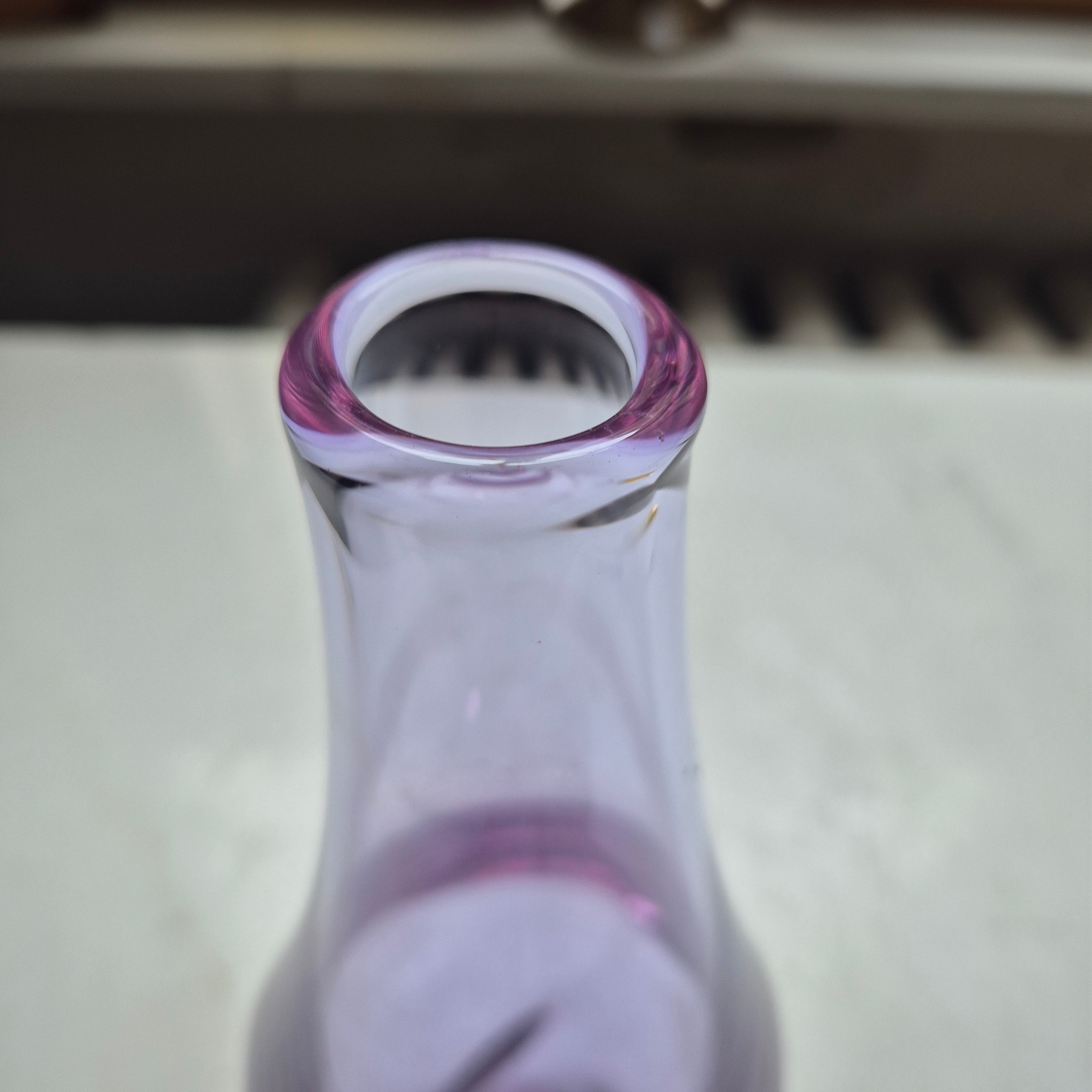 Vintage 70er Jahre Glas Vase wie Murano lila