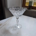 Große Vintage Kristall-Champagnerschale / Dessertschale mit edlem Sternschliff | Hochwertiges Bleikristall, Mid-Century