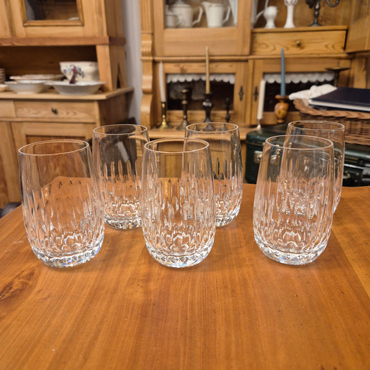 6x Vintage Kristallgläser Wasser Saft