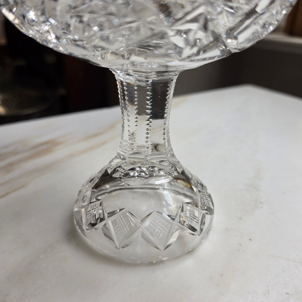 Vintage Kristall Schale auf Fuß - Etagere - Servierschale