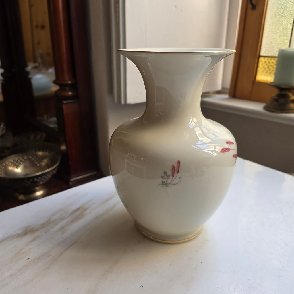 Vintage Porzellanvase Alka Bavaria – Zartes Blumendekor mit Goldrand