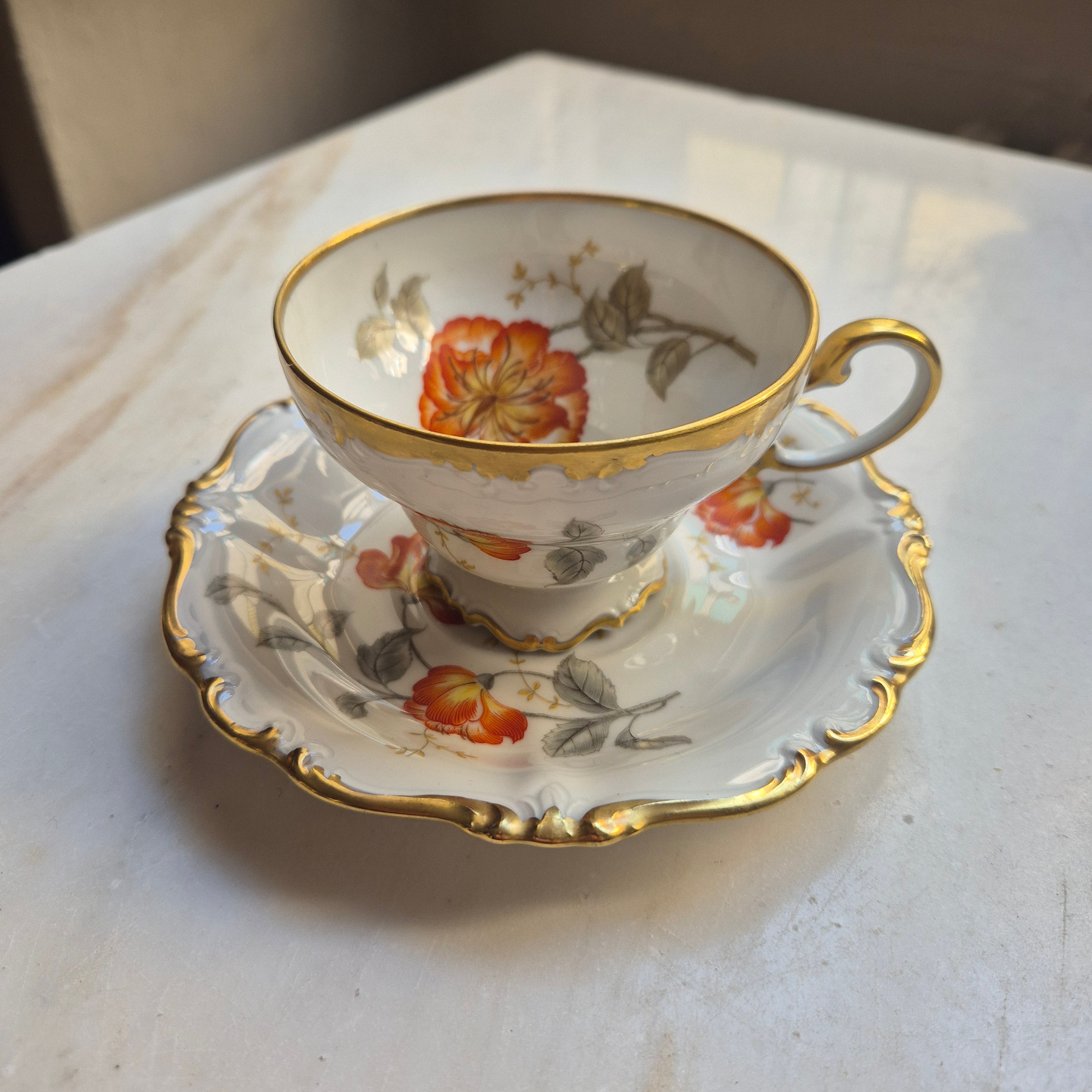 Rosenthal Pompadour - Teetasse - Kaffeetasse - Sammeltasse - Handbemalt